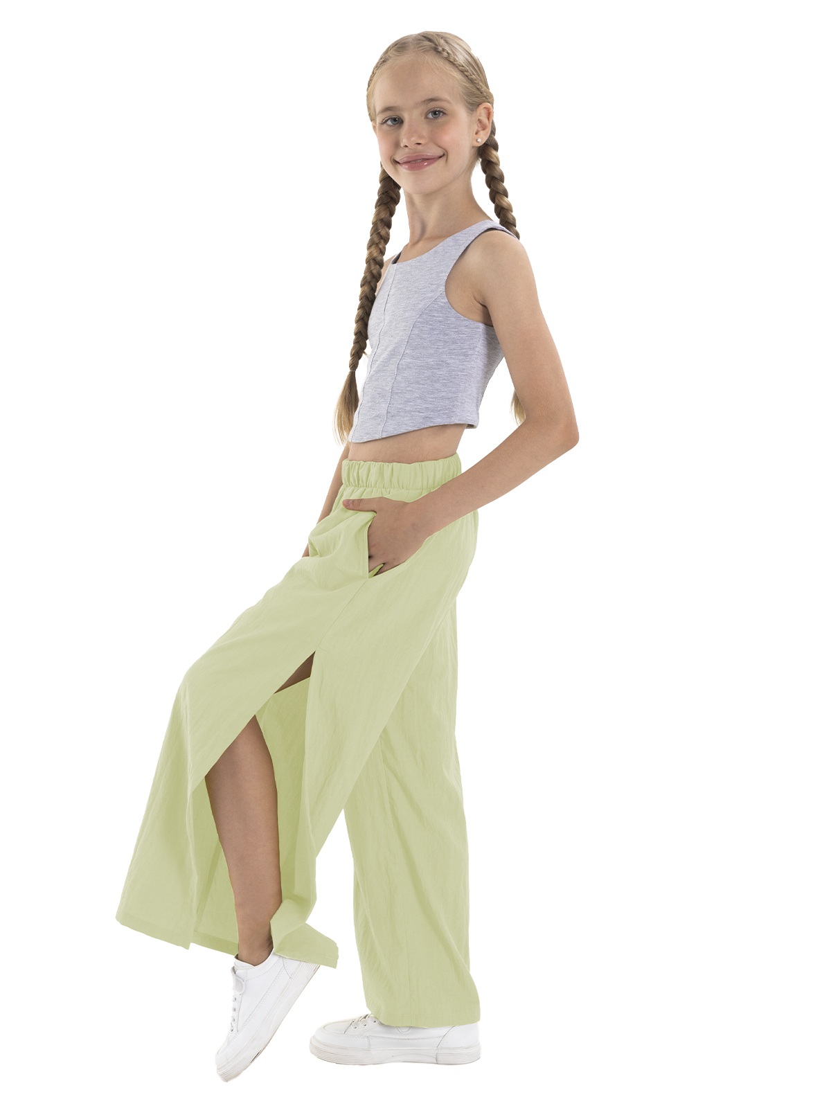 Джемпер для девочки О57021 (серый)