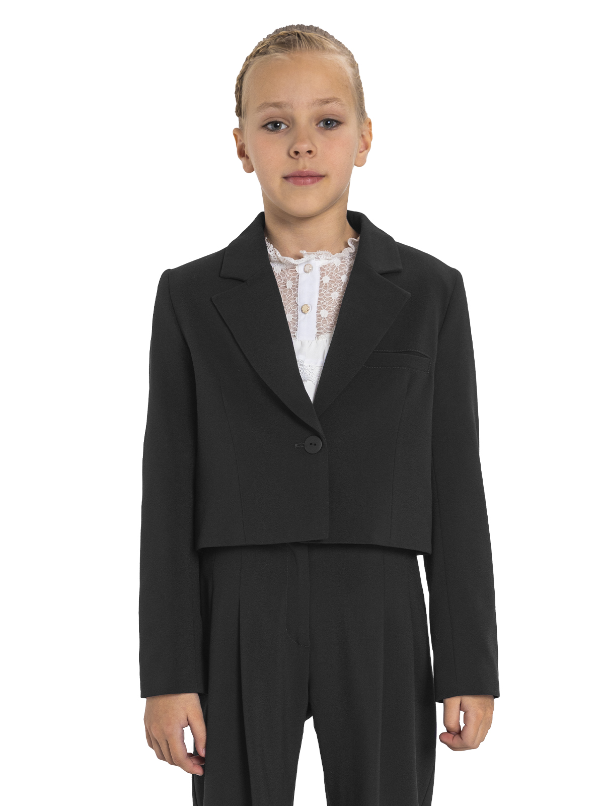 Жакет для девочки О77003 (черный)