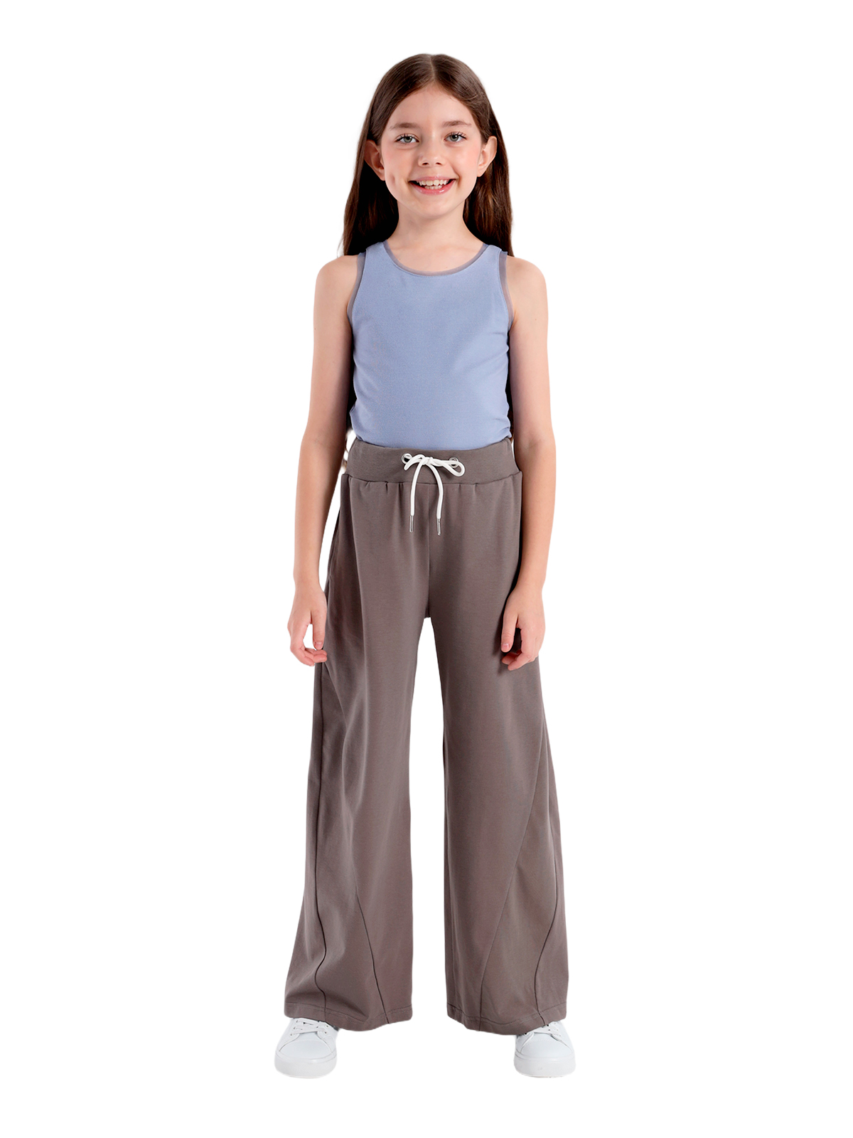 Брюки для девочки О57279 (серый)