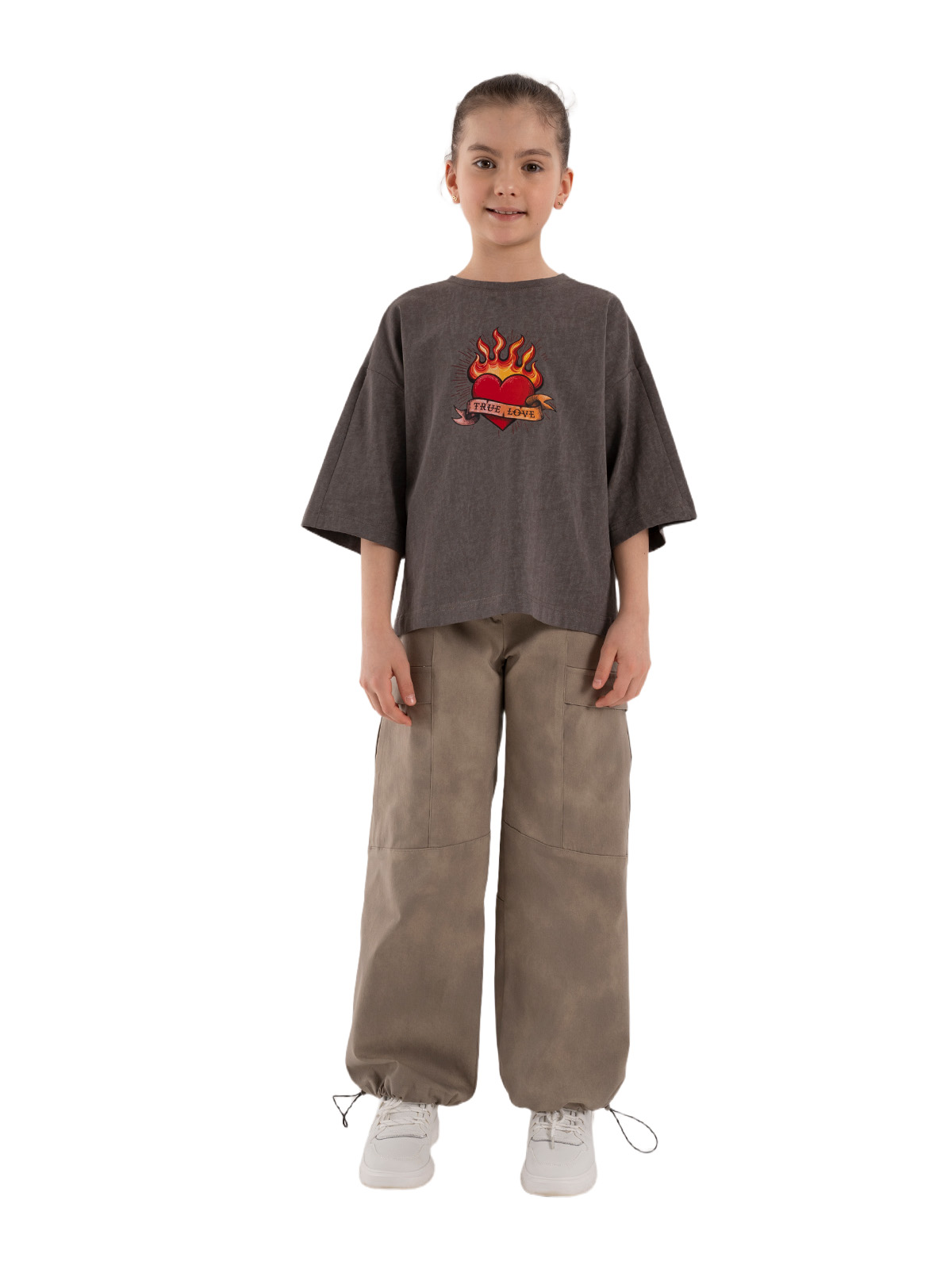 Джемпер для девочки О67078 (серый)