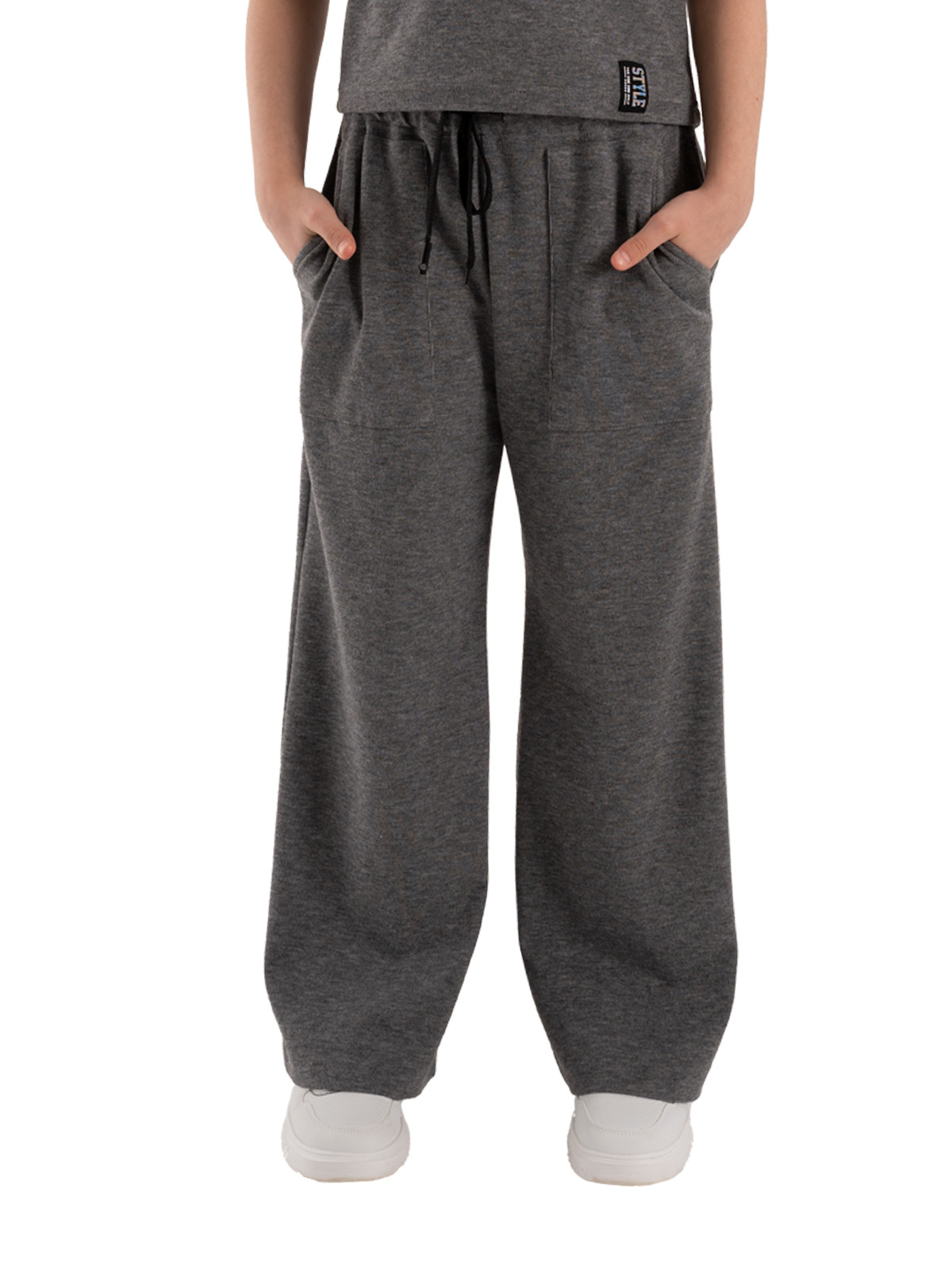 Брюки для девочки О67072 (серый)