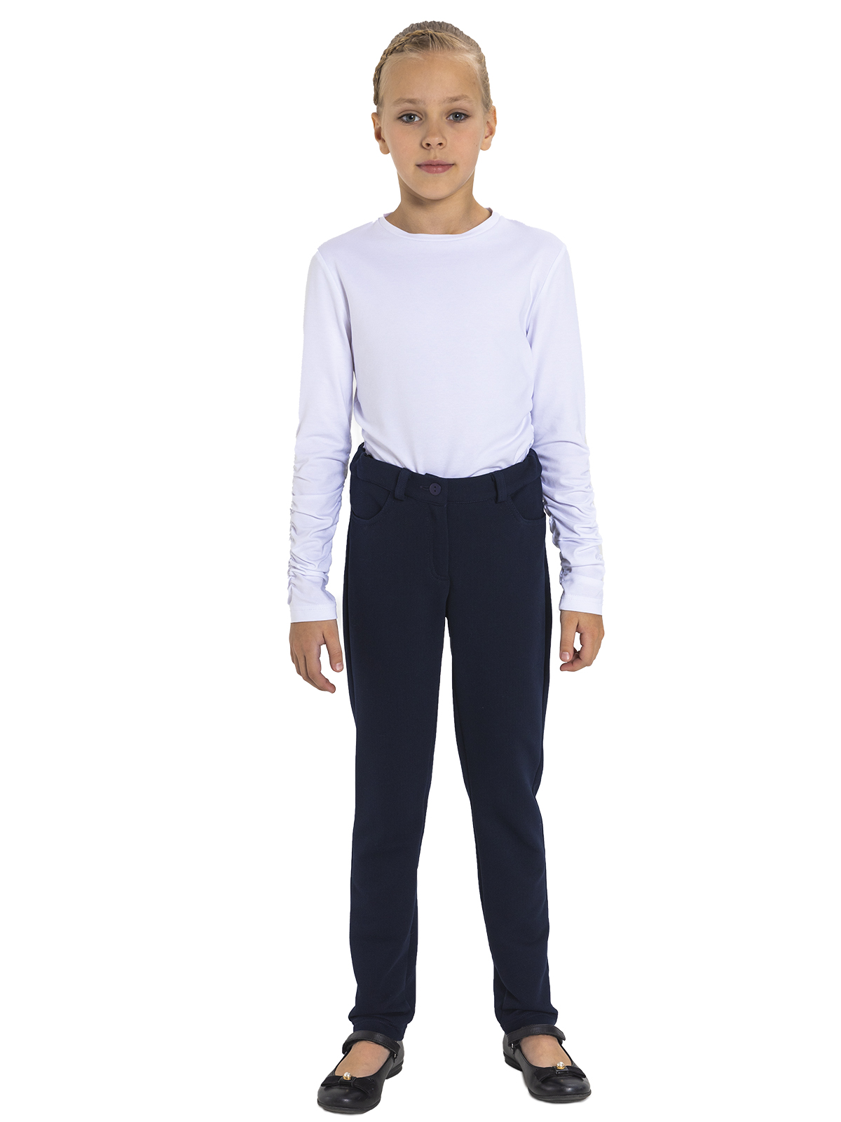 Брюки для девочки О77063 (синий)