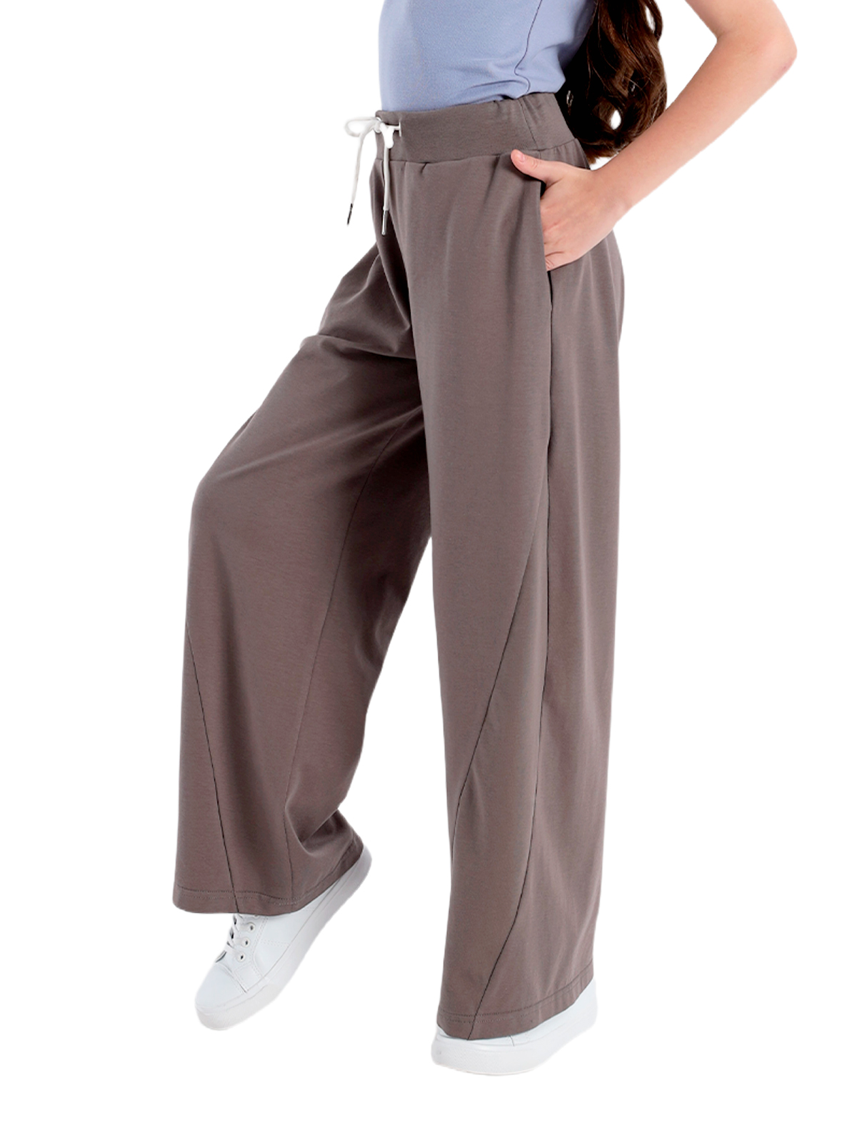 Брюки для девочки О57279 (серый)