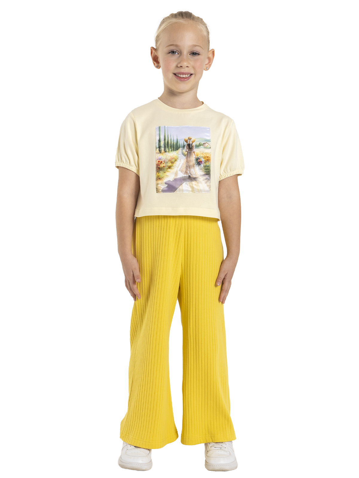 Брюки для девочки О56858 (желтый)