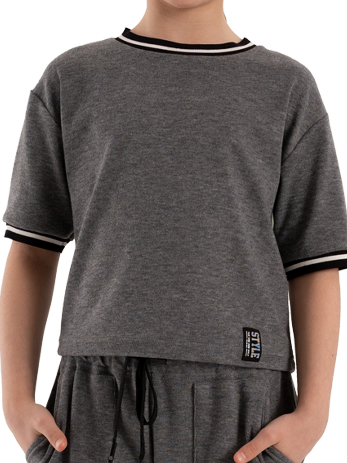 Джемпер для девочки О67071 (серый)