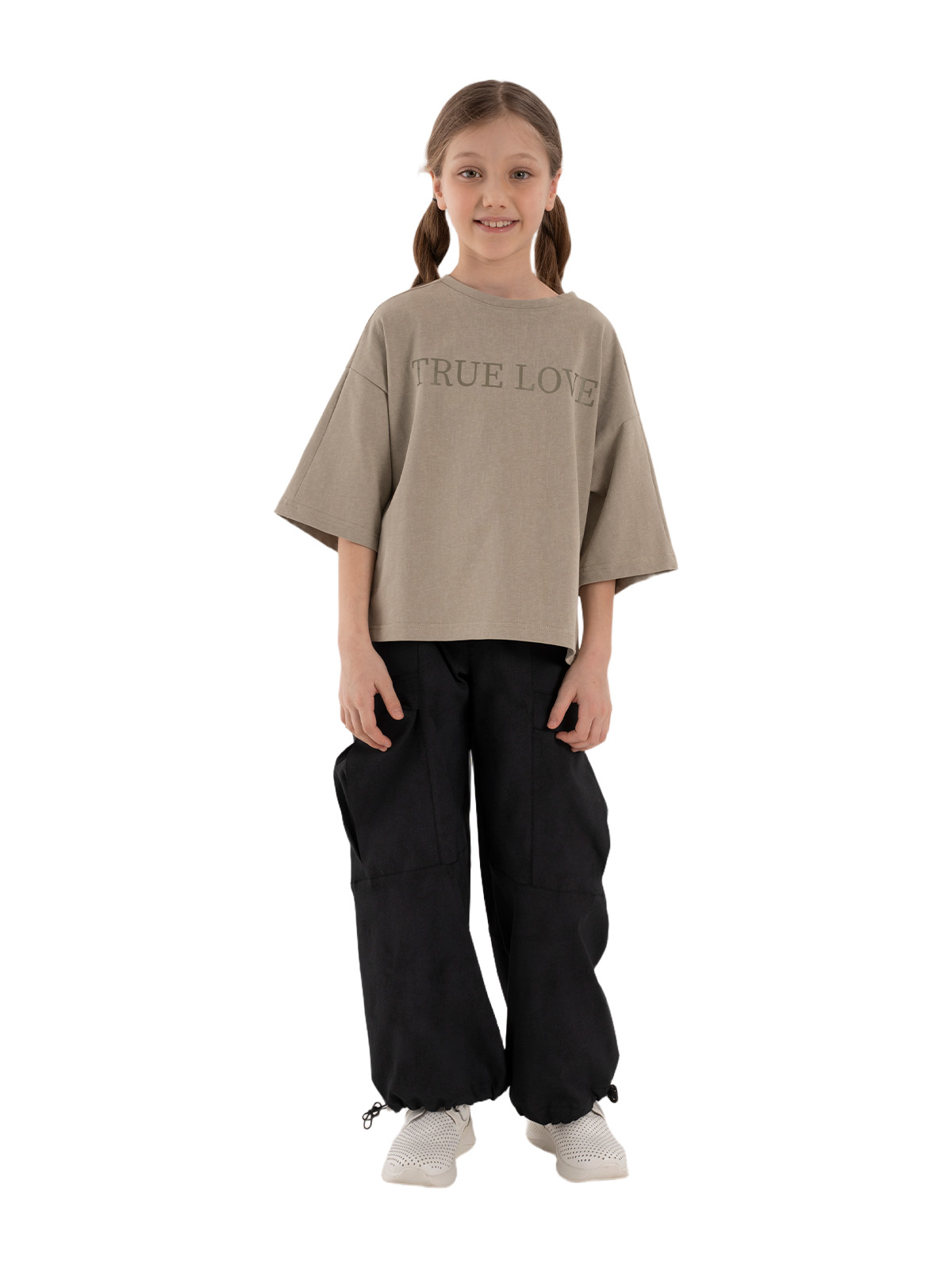 Джемпер для девочки О67078 (хаки)