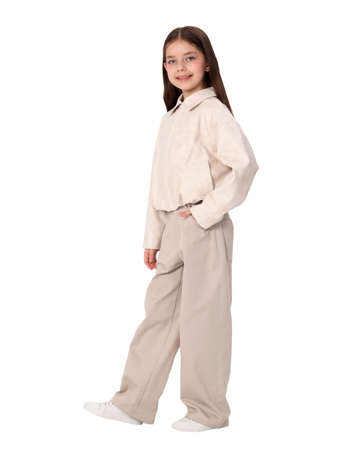 Куртка для девочки О57273 (бежевый)