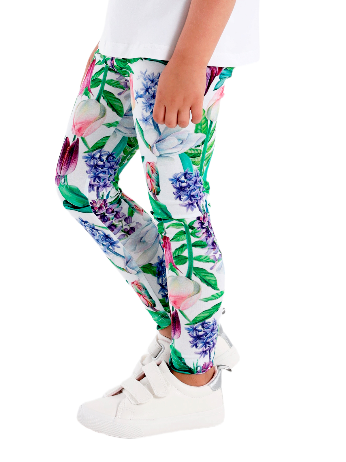 Брюки для девочки О57245 (синий-розовый)