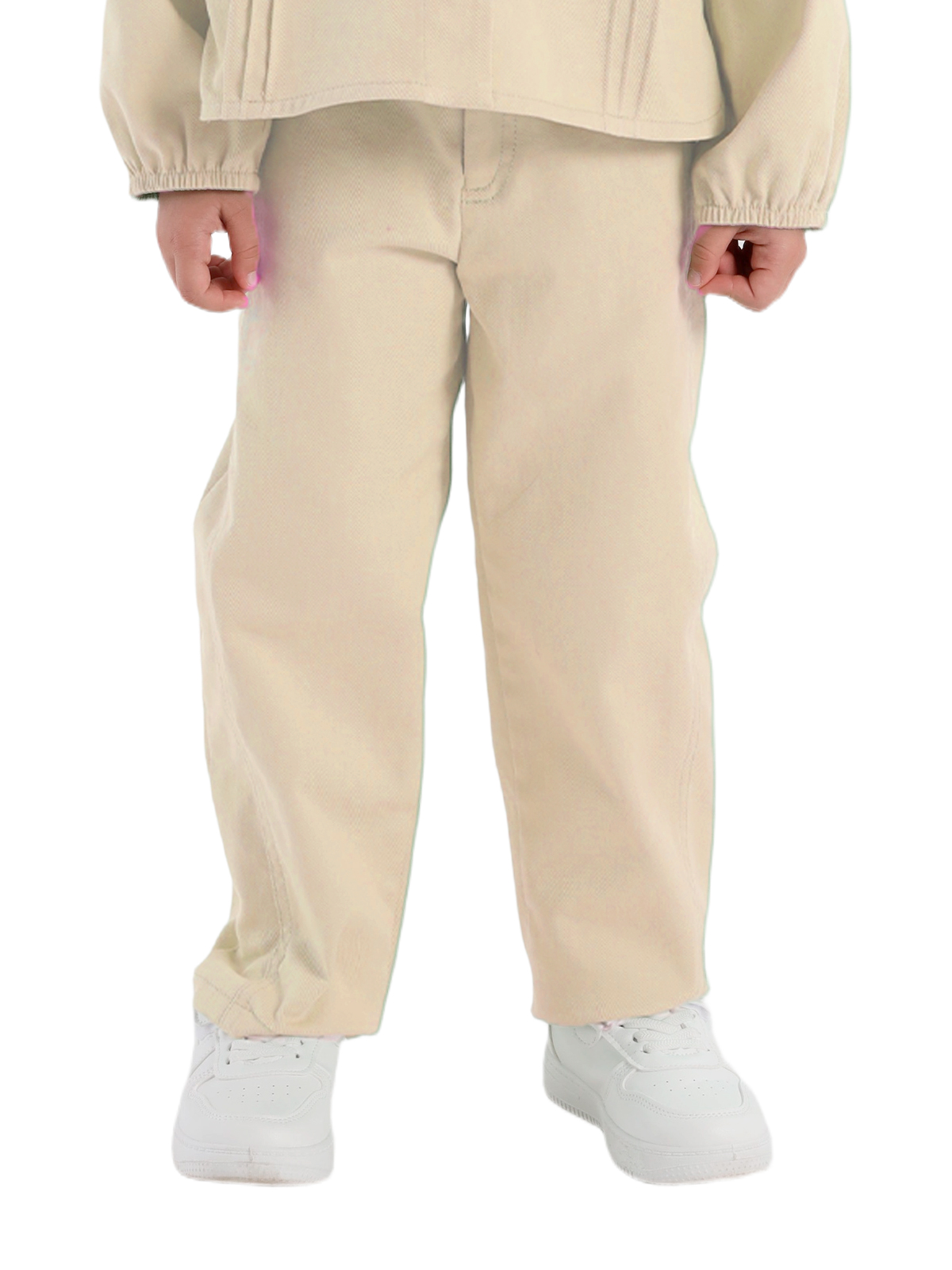 Брюки для девочки О57254 (молочный)