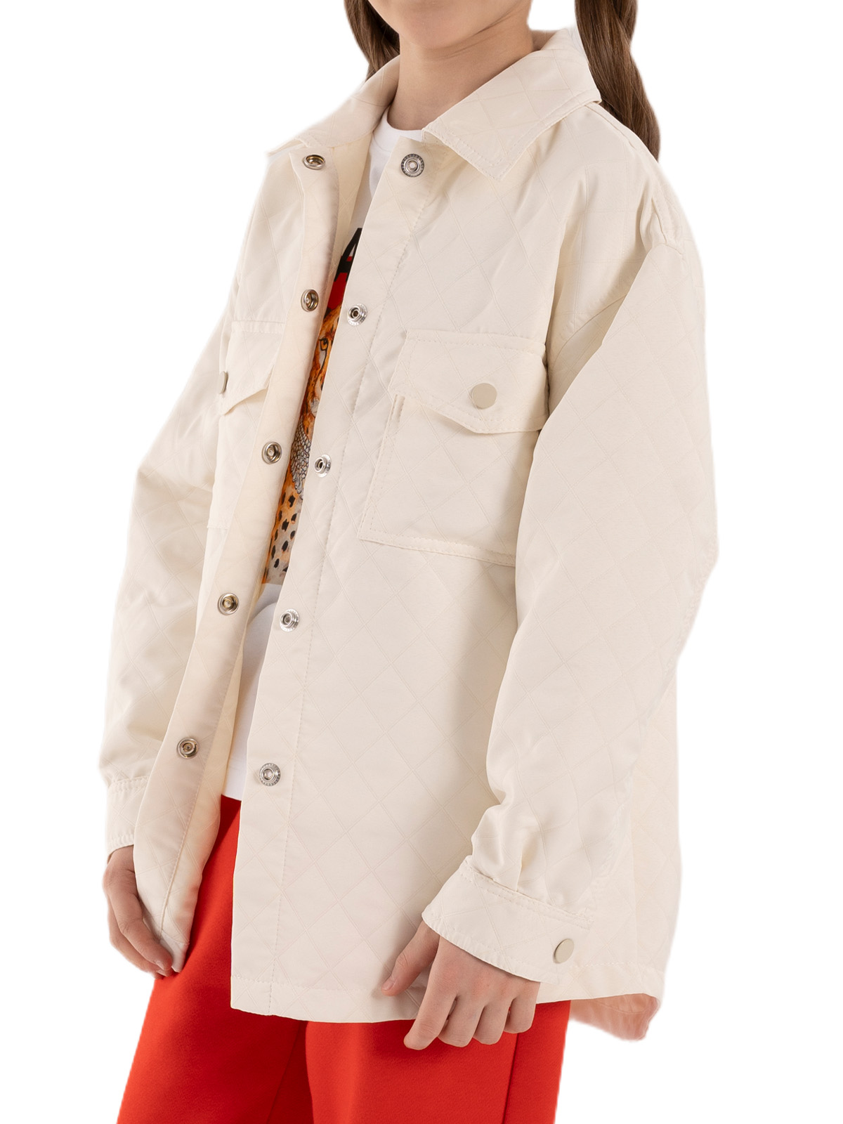 Куртка для девочки О66184 (молочный)