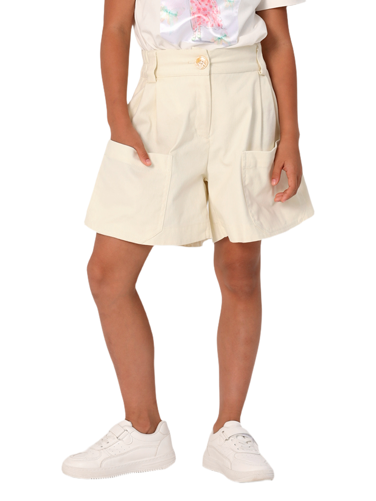 Шорты для девочки О57289 (молочный)