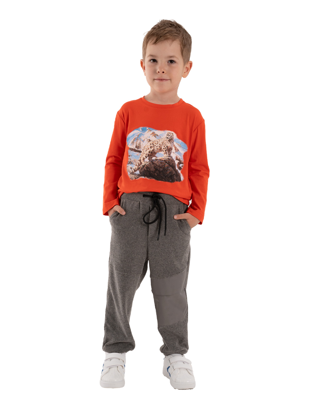 Брюки для мальчика О37182 (серый)