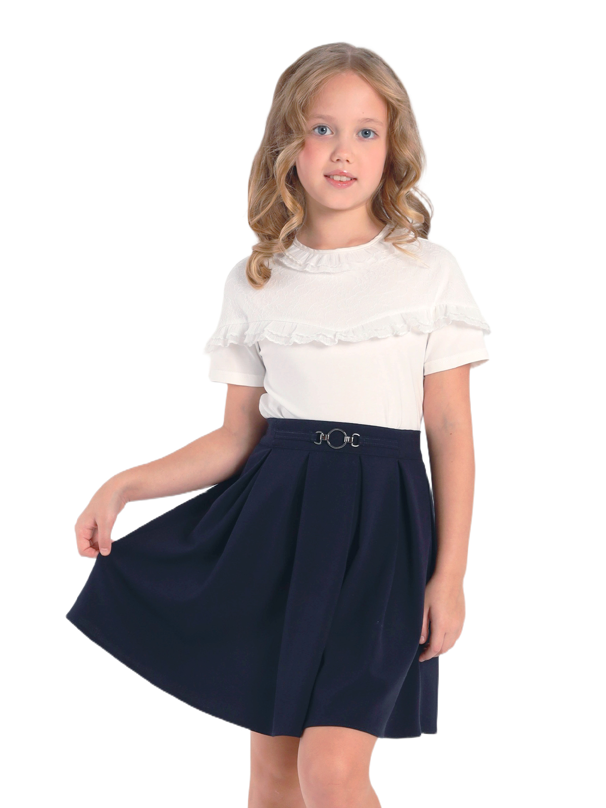 Юбка для девочки О77037 (синий)