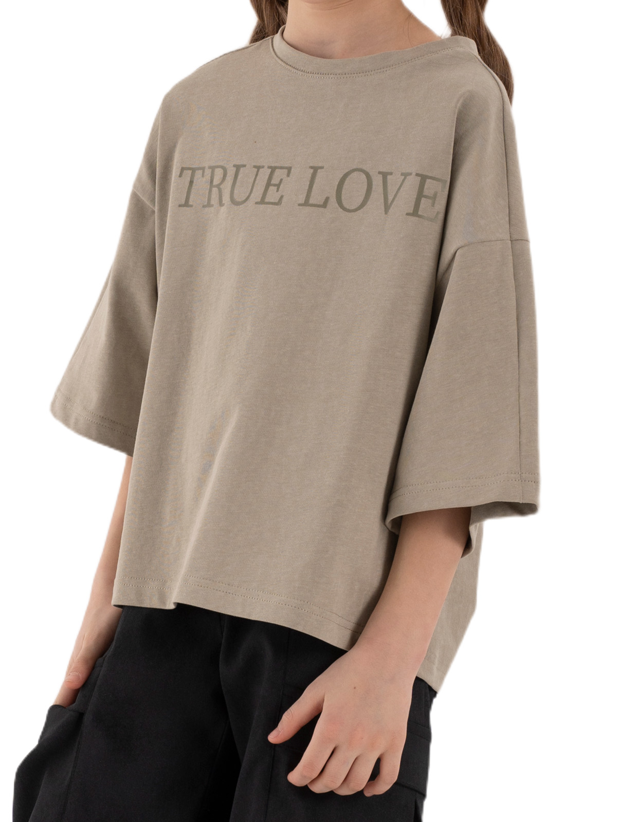 Джемпер для девочки О67078 (хаки)