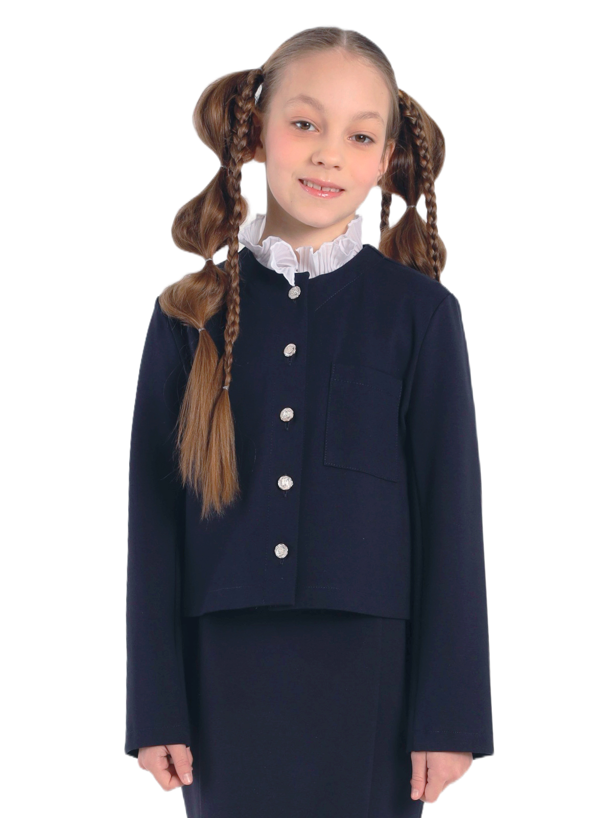 Жакет для девочки О77027 (синий)