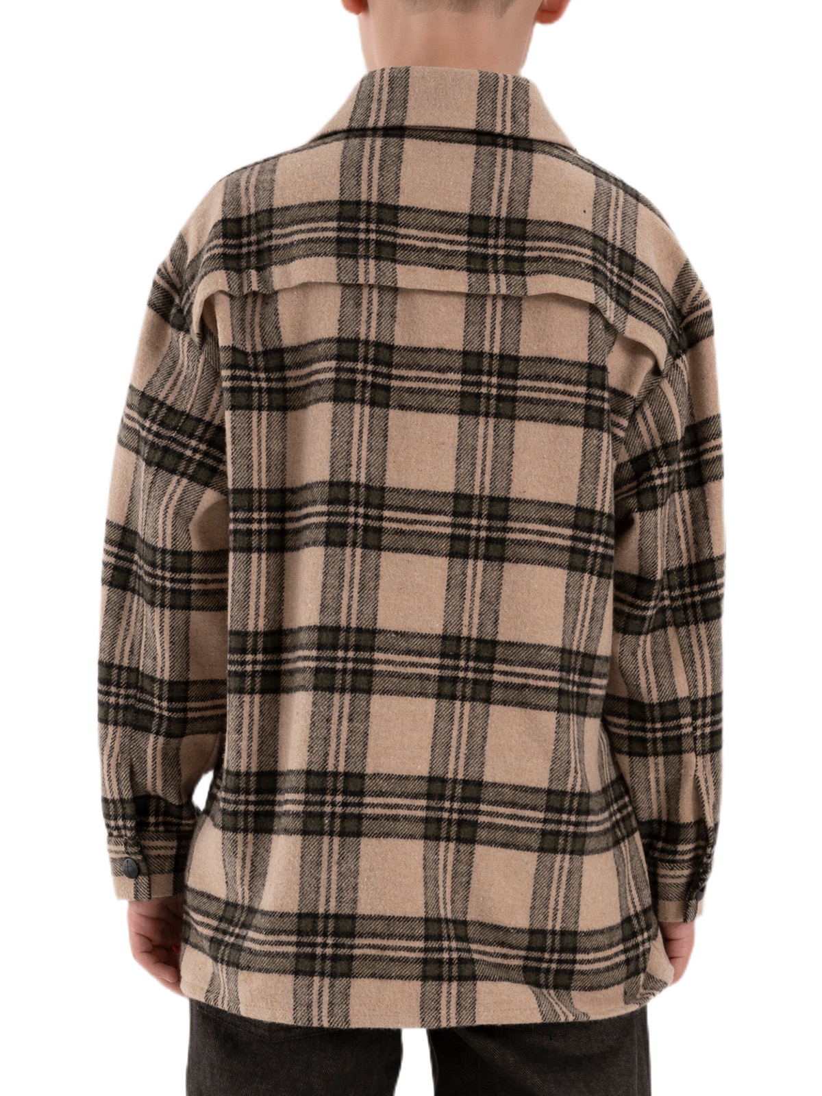 Куртка для мальчика О36207 (бежевый-зеленый)