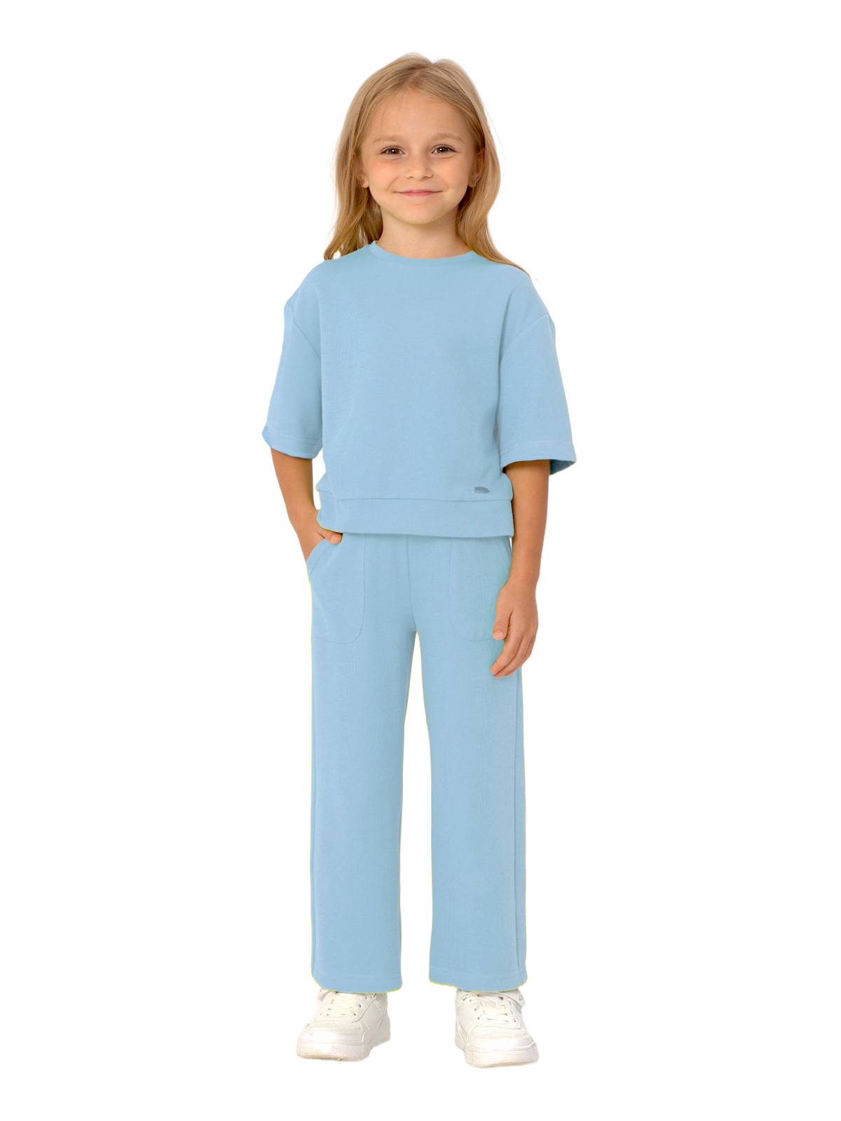 Комп.:джемп.,брюки для девочки О57300 (голубой)