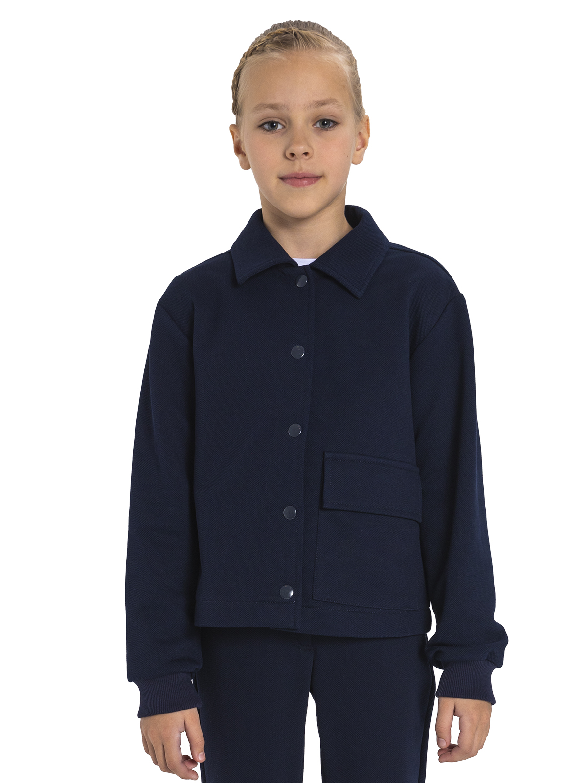 Жакет для девочки О77051 (синий)