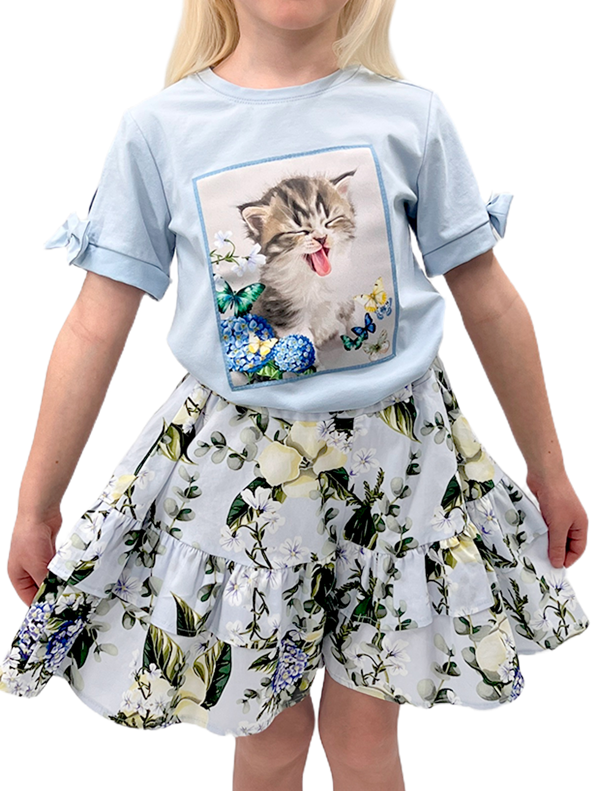 Джемпер для девочки О56905 (голубой)