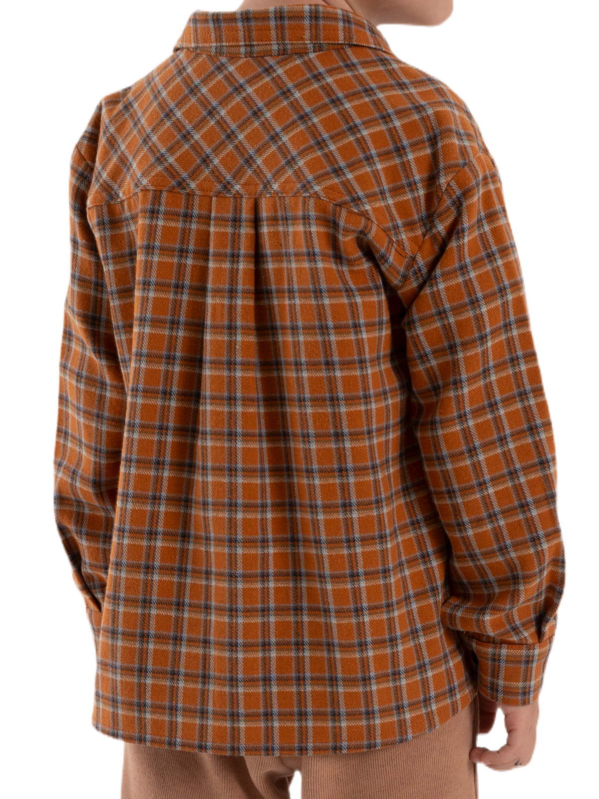 Верхняя сорочка для мальчика О37120 (коричневый)