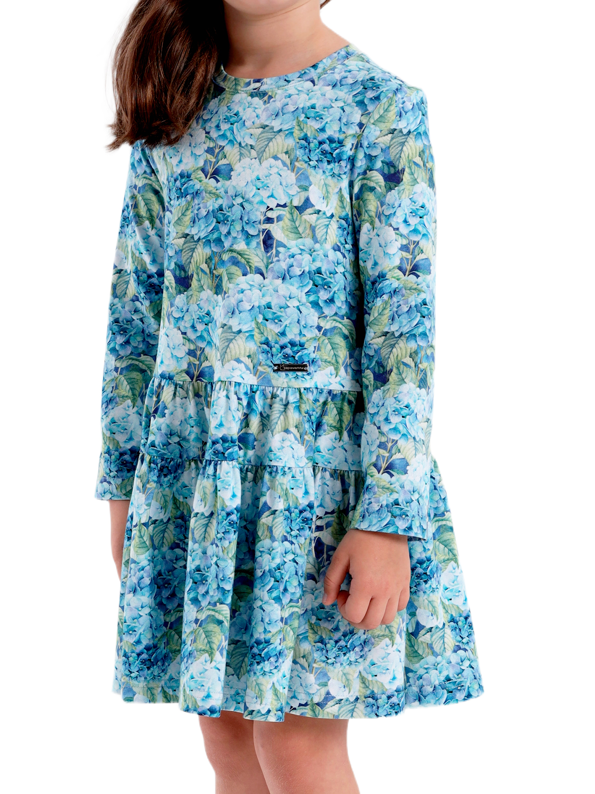 Платье для девочки О57154 (голубой)