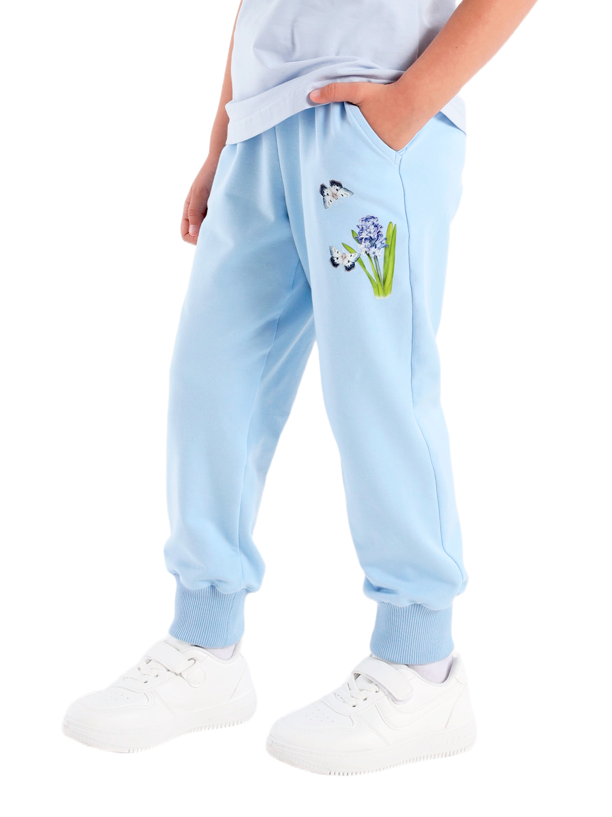 Брюки для девочки О57243 (голубой)