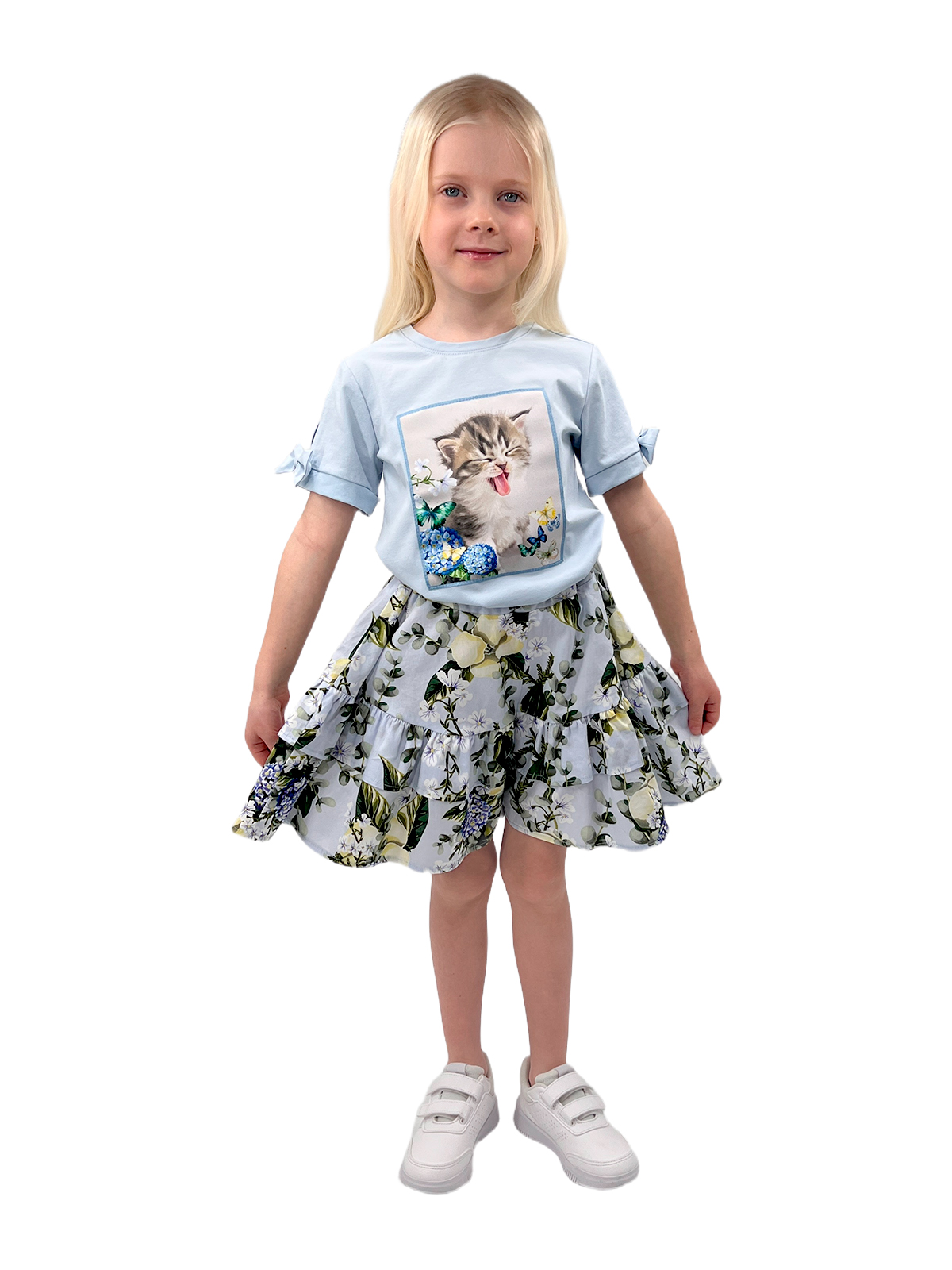 Джемпер для девочки О56905 (голубой)