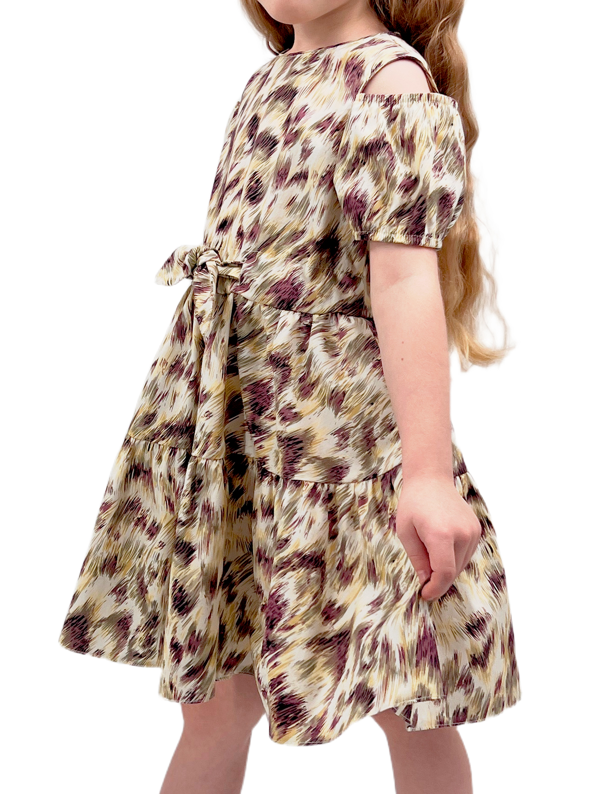 Платье для девочки О54747 (бежевый)