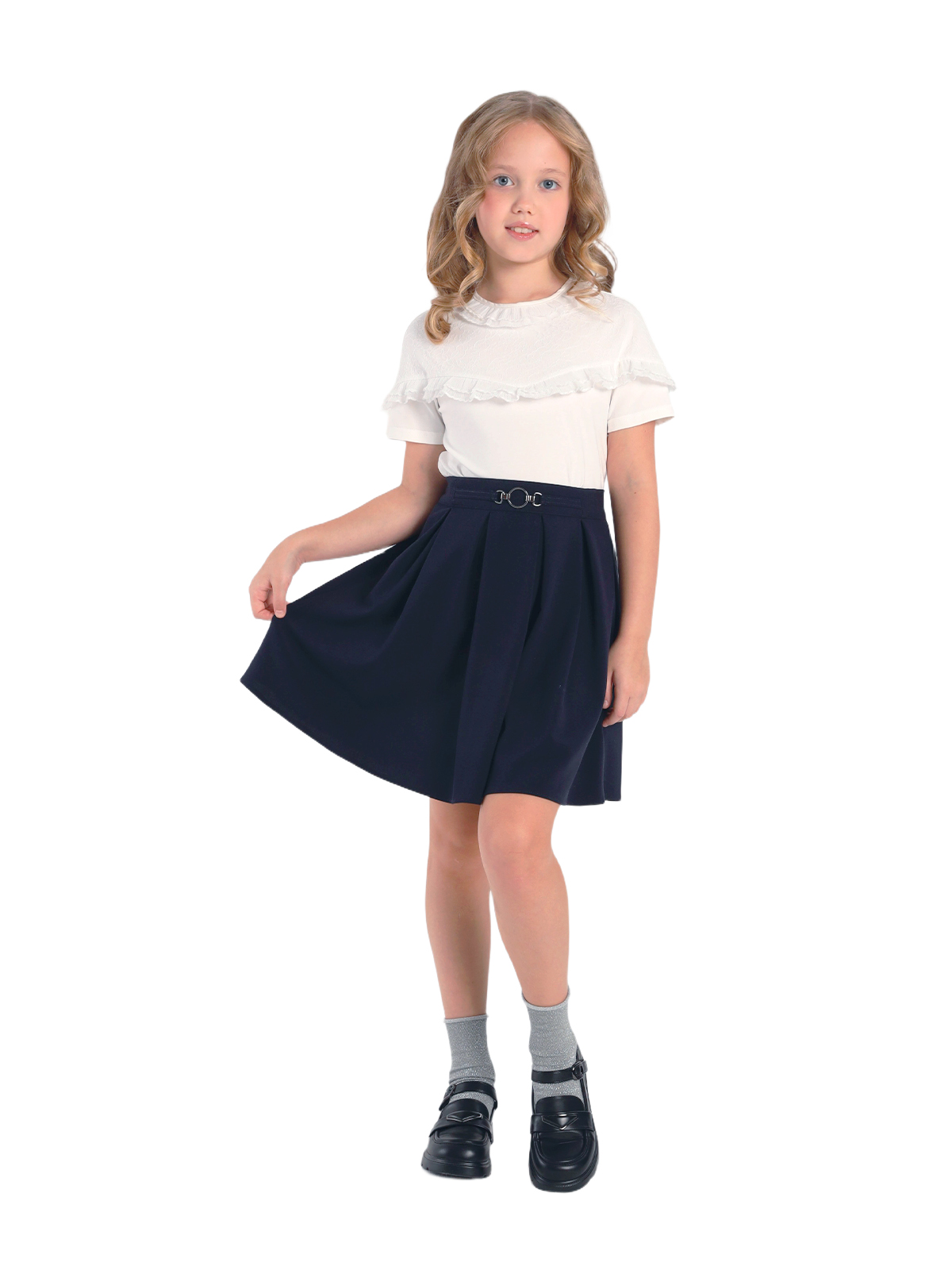 Юбка для девочки О77037 (синий)
