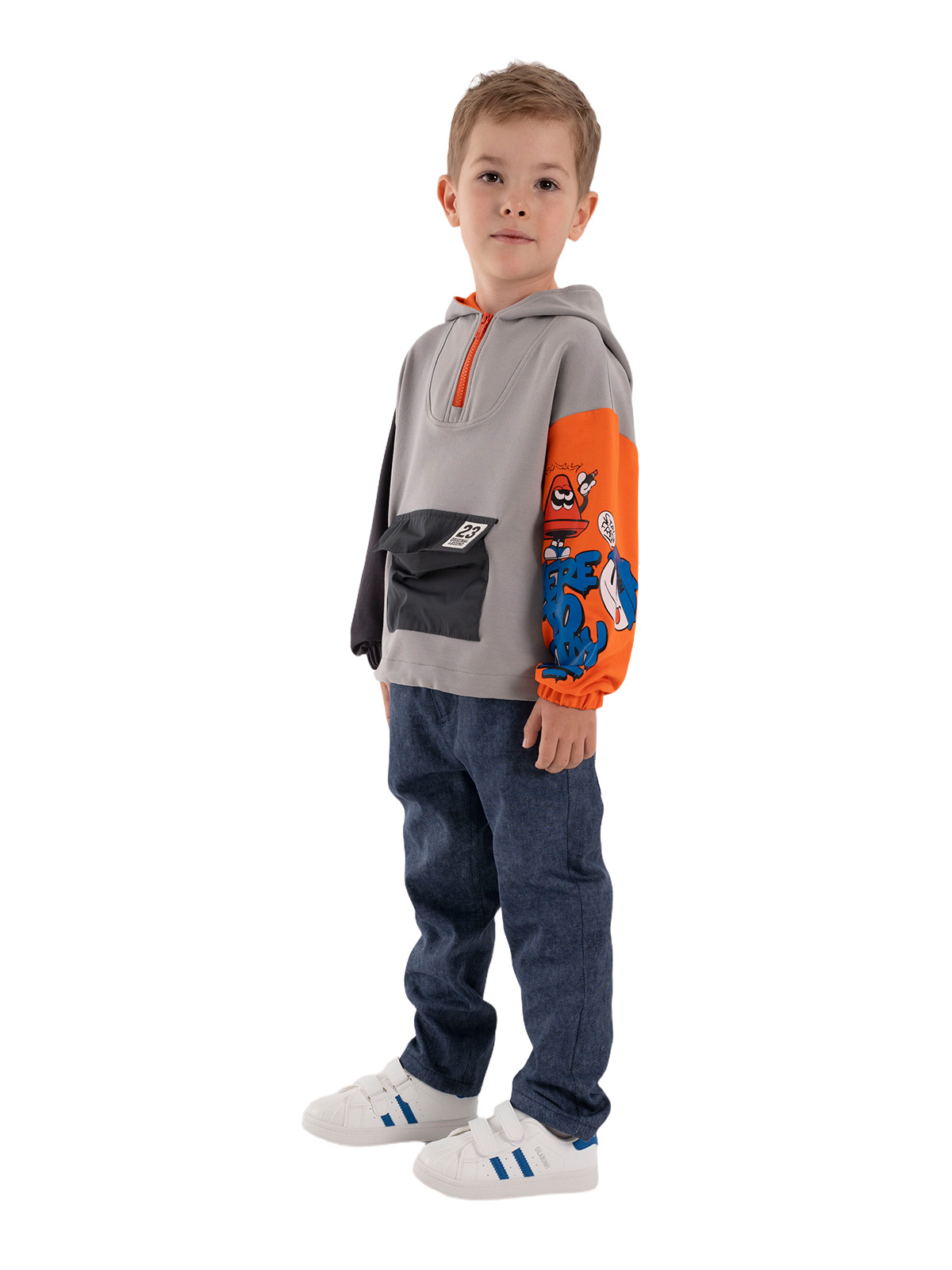 Брюки для мальчика О37123 (деним)