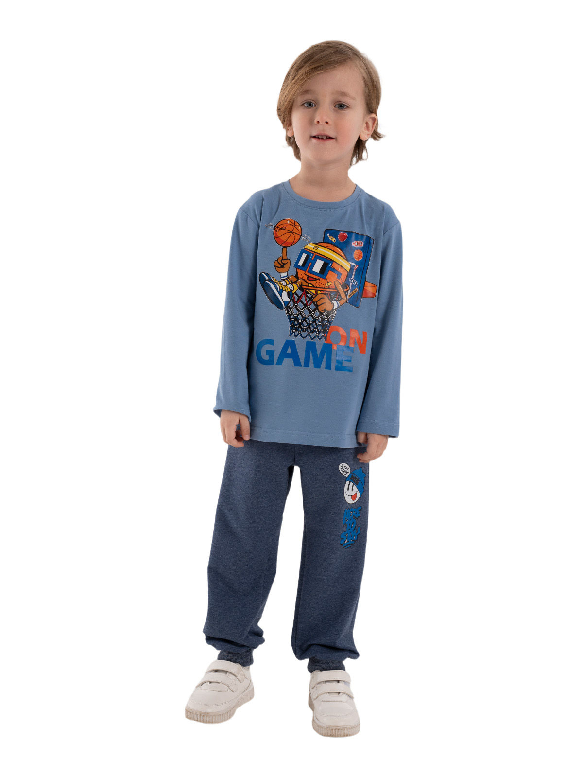 Брюки для мальчика О37128 (синий)