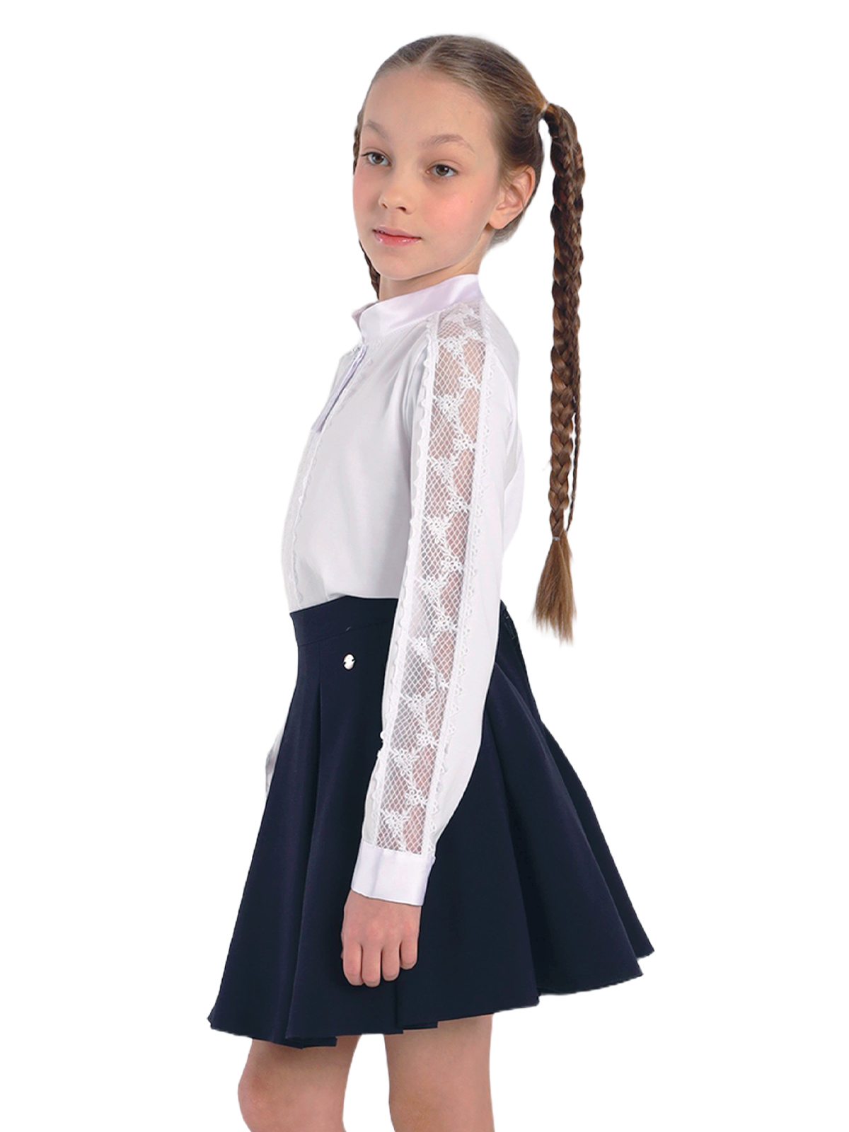 Блузка для девочки О76980 (белый)