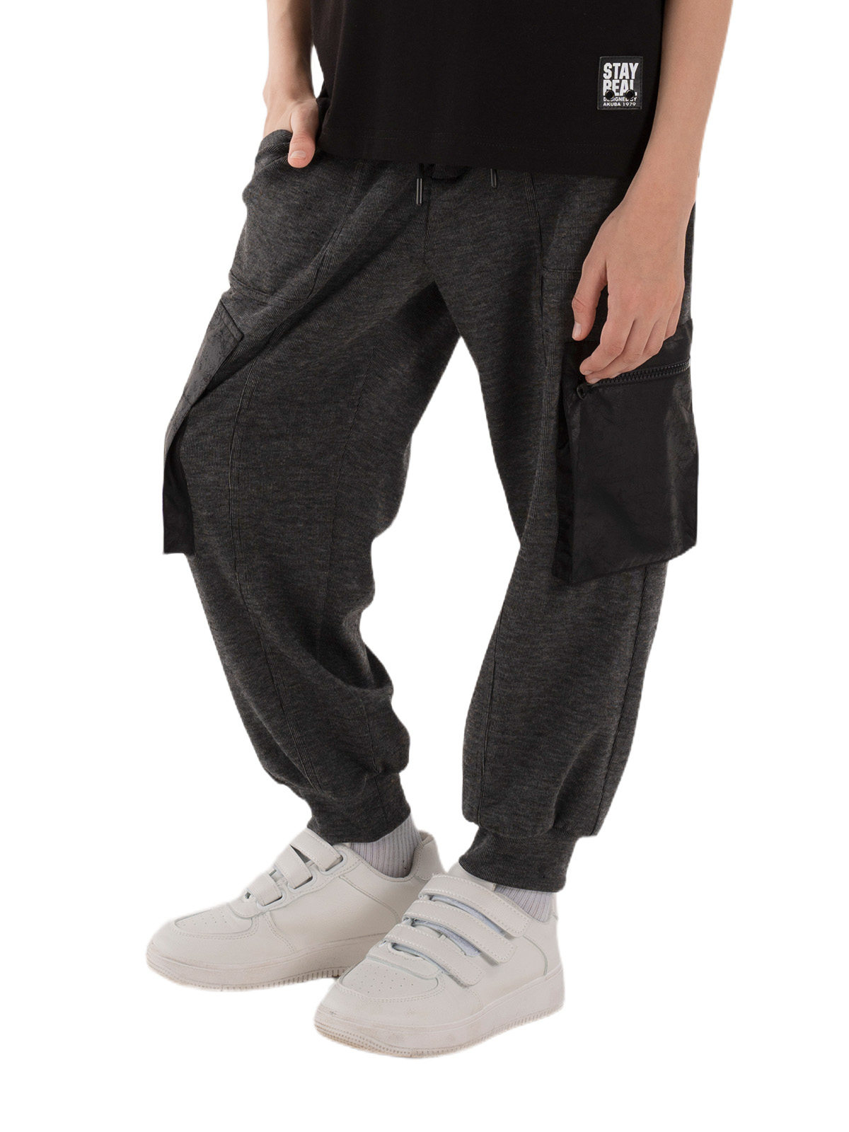 Брюки для мальчика О37164 (черный)