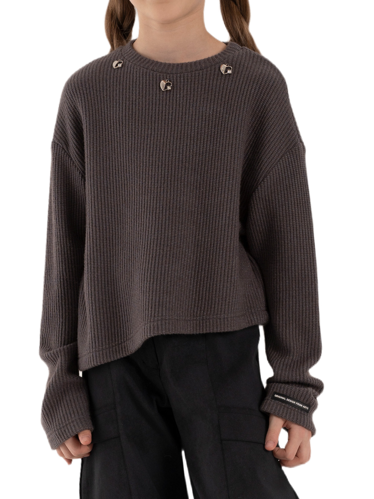 Джемпер для девочки О67074 (серый)