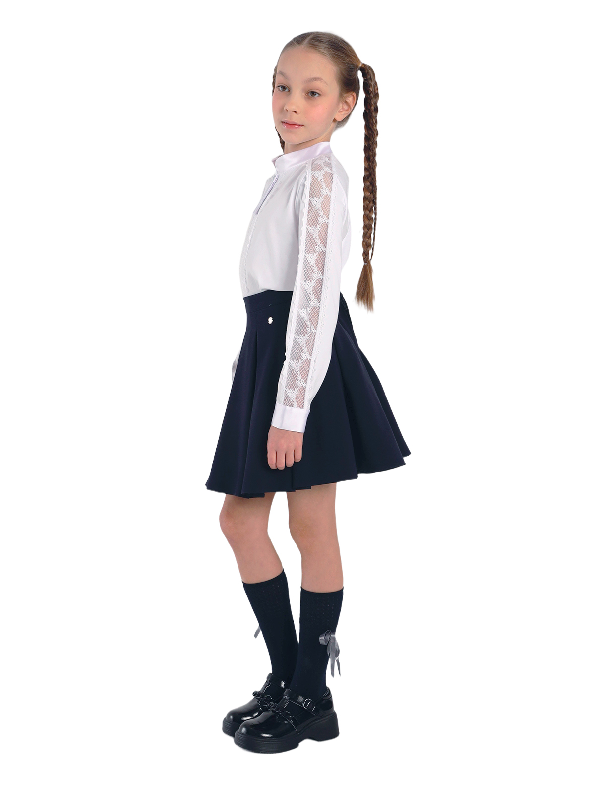 Блузка для девочки О76980 (белый)