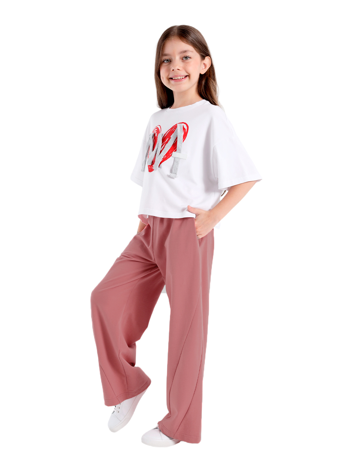 О57285 Джемпер дев. 128-64 белый 