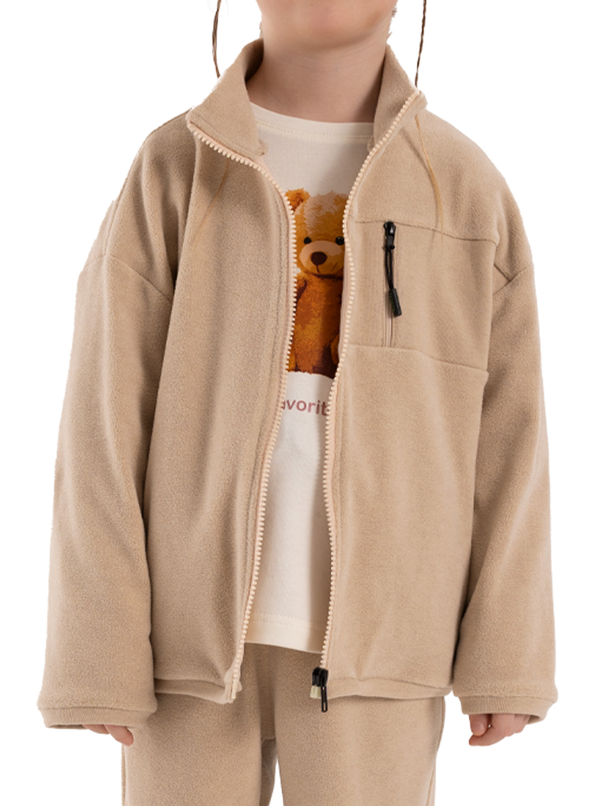 Куртка для девочки О67149 (бежевый)