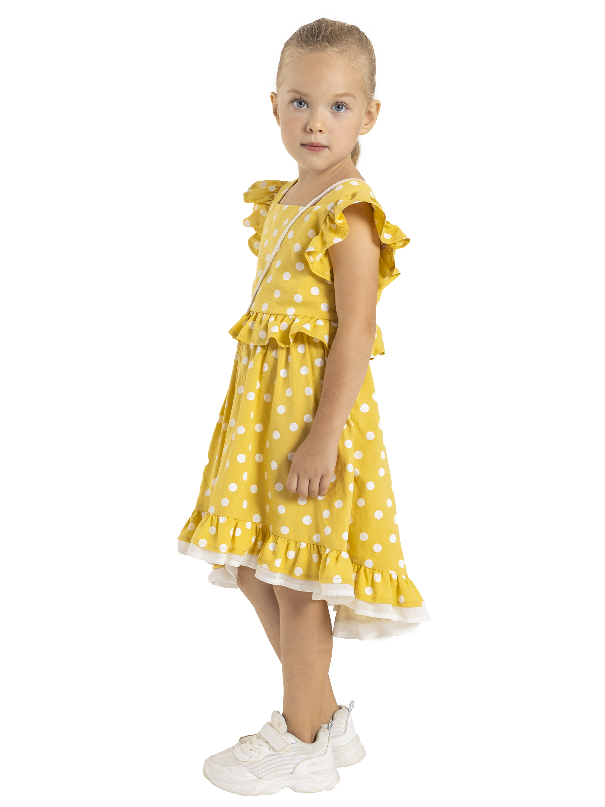 Комп.:блузка,юбка для девочки О56893 (желтый)