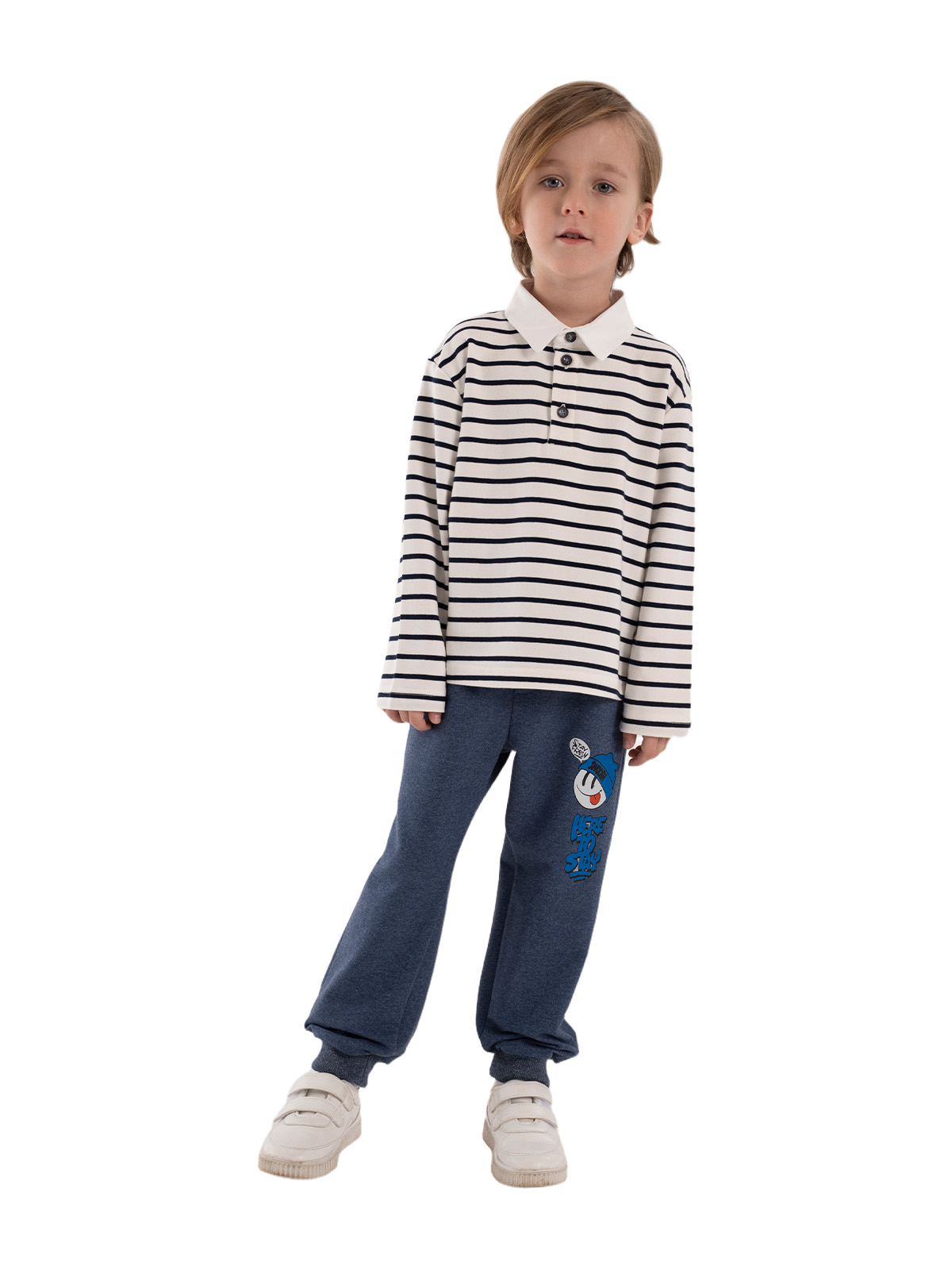 Брюки для мальчика О37128 (синий)