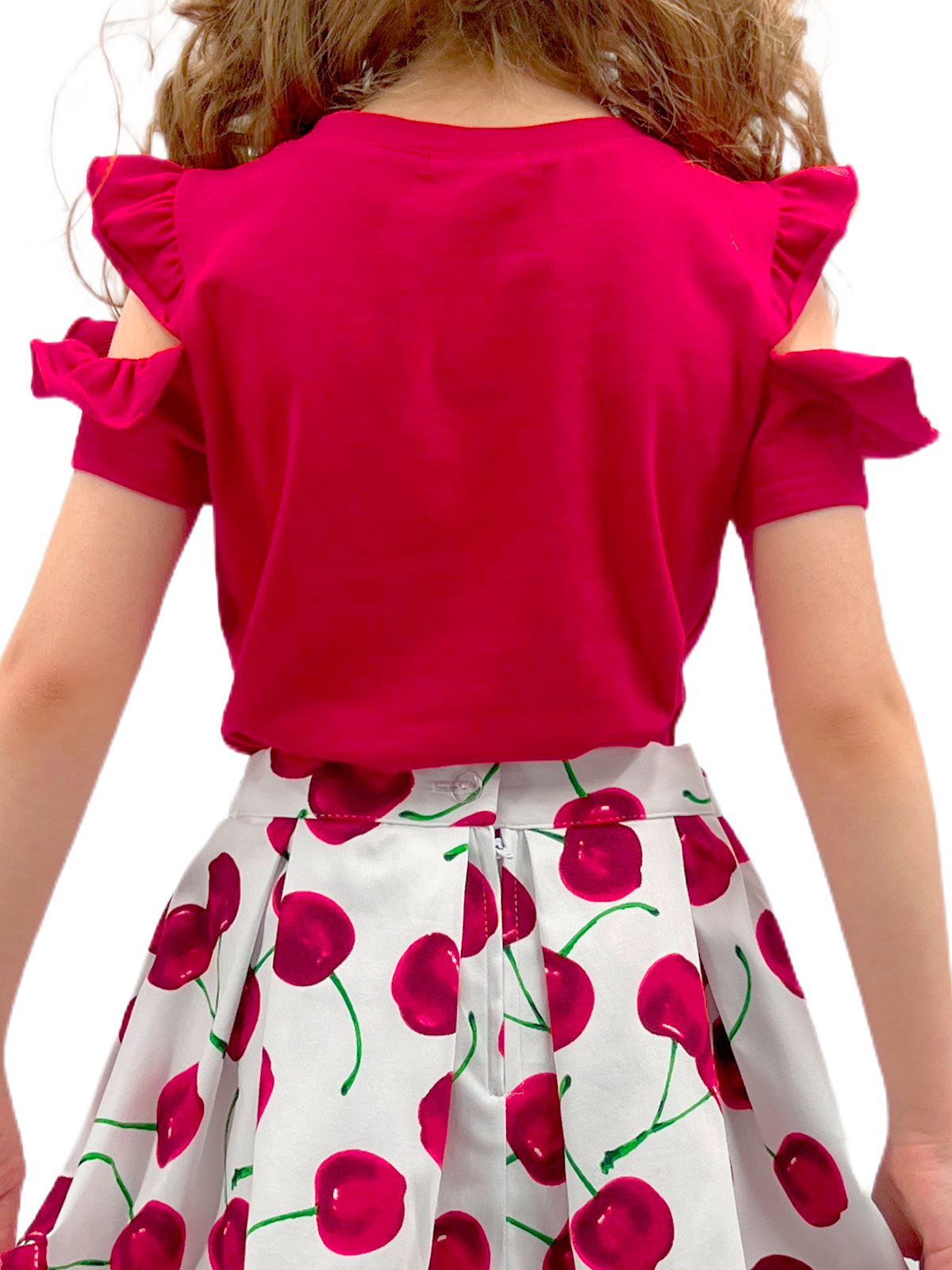 Блузка для девочки О54046 (красный)