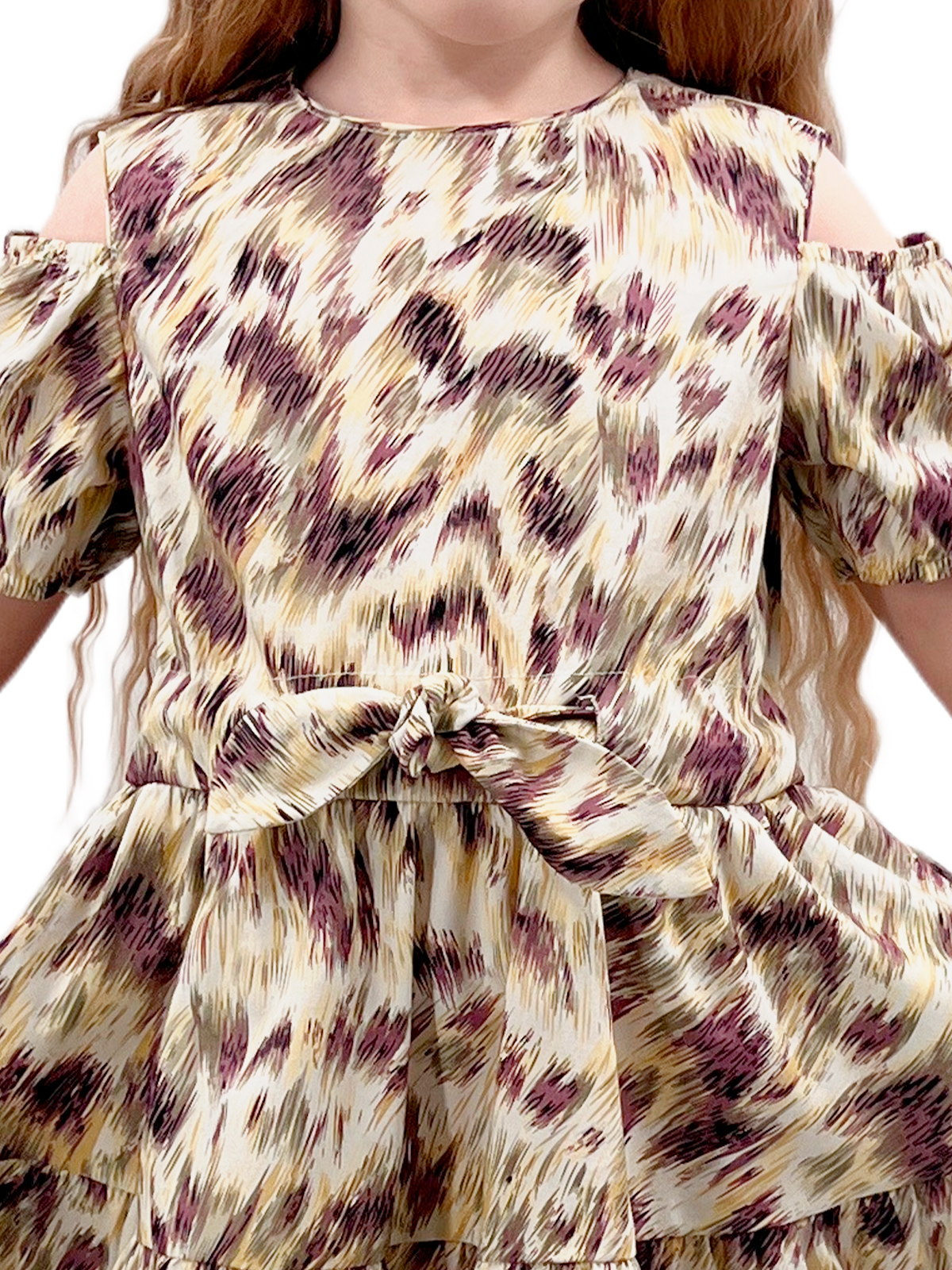 Платье для девочки О54747 (бежевый)