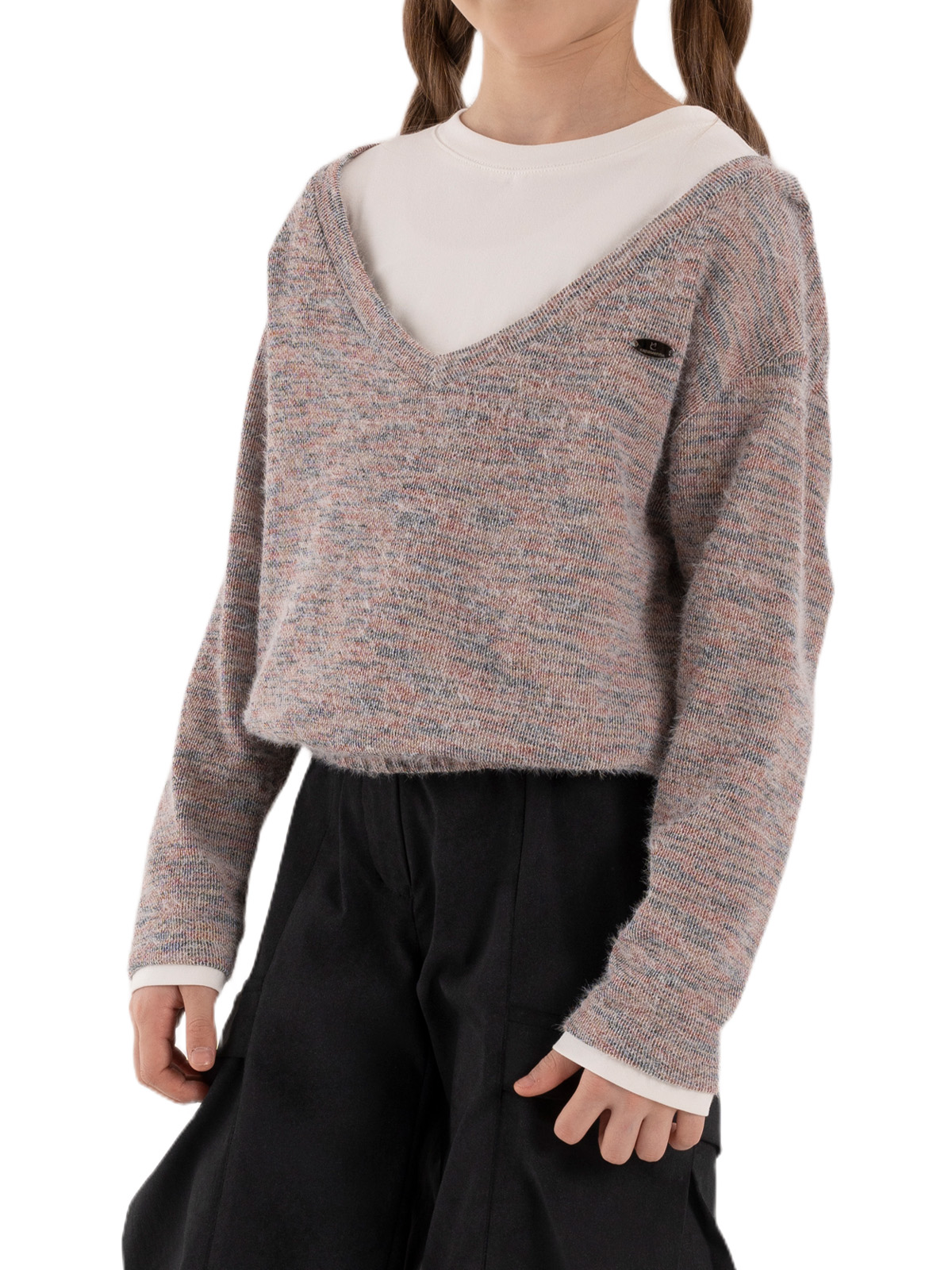 Джемпер для девочки О67075 (серый)