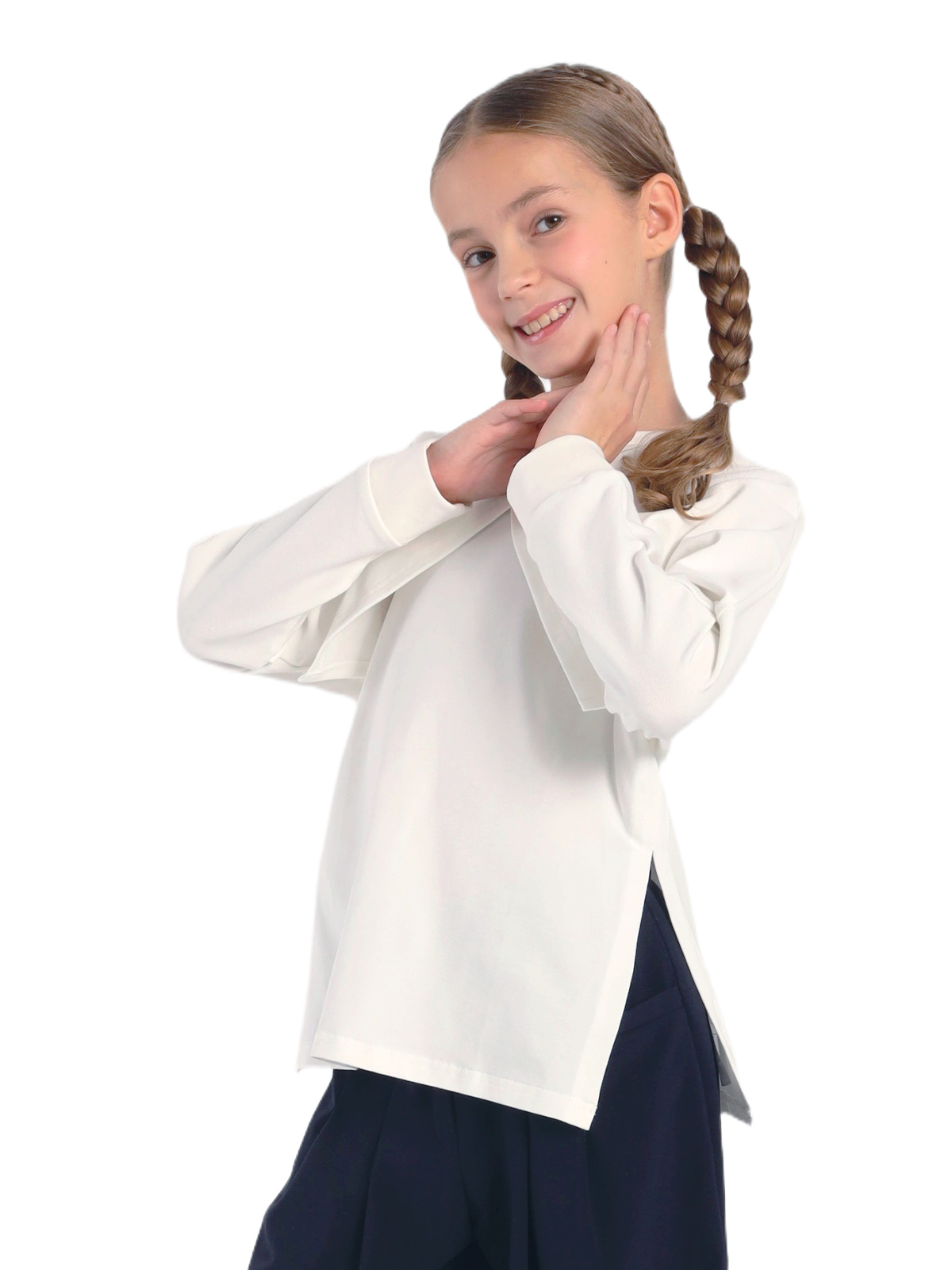 Джемпер для девочки О77001 (белый)