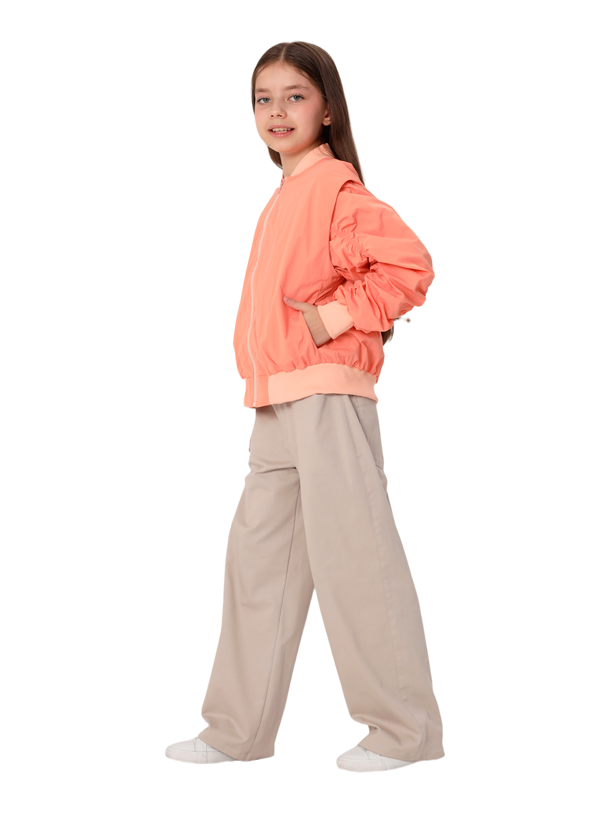 Куртка для девочки О57272 (оранжевый)