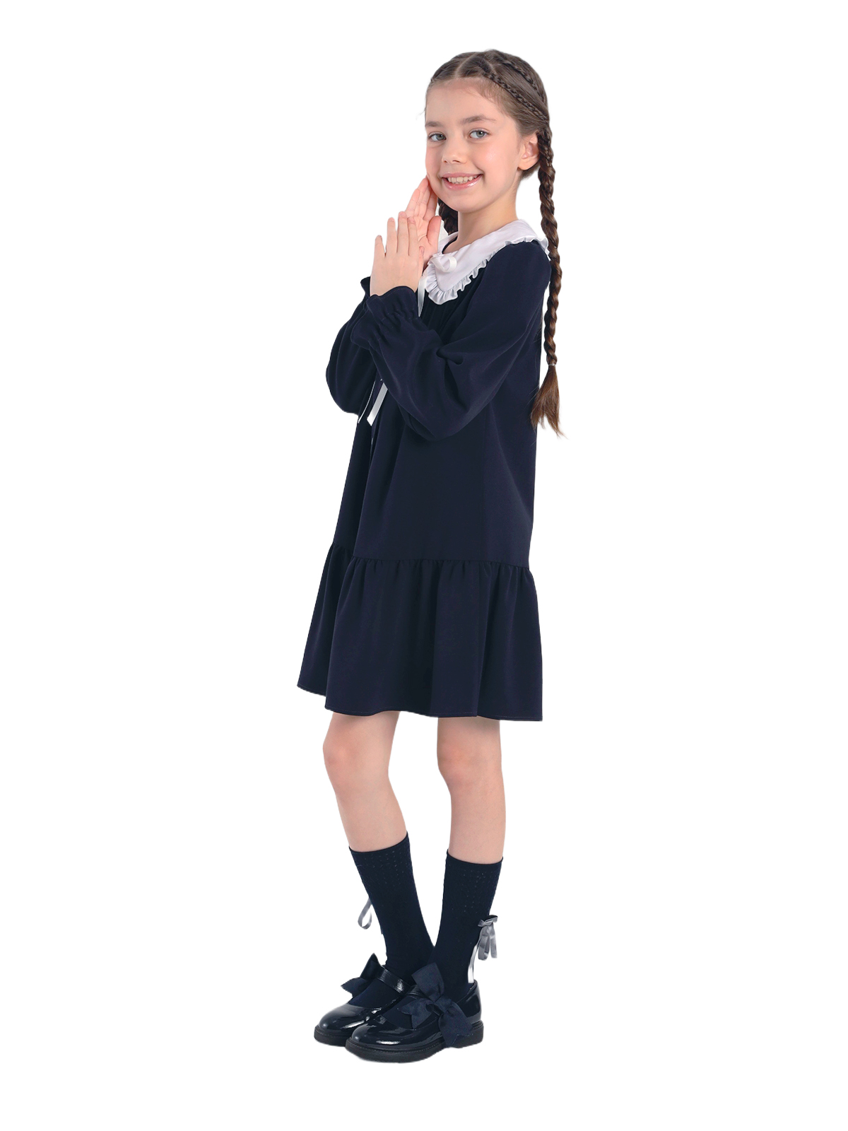 Платье для девочки О77053 (синий)