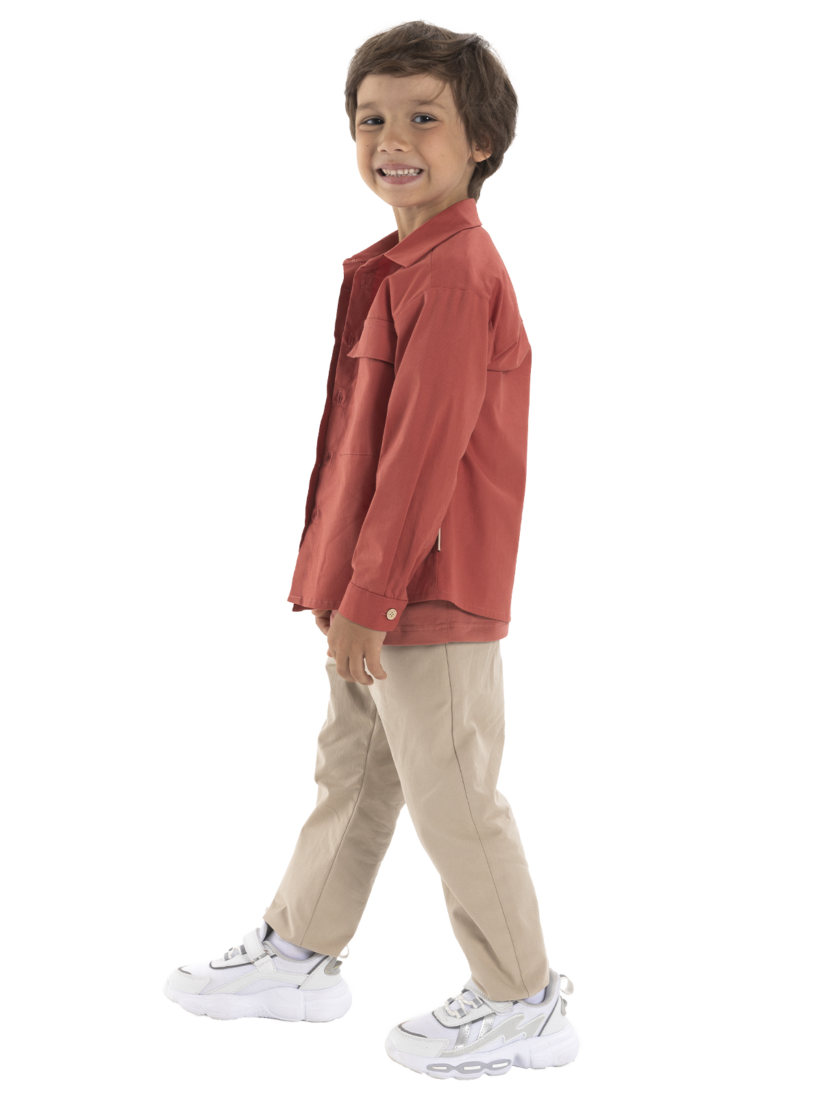 Брюки для мальчика О46956 (бежевый)