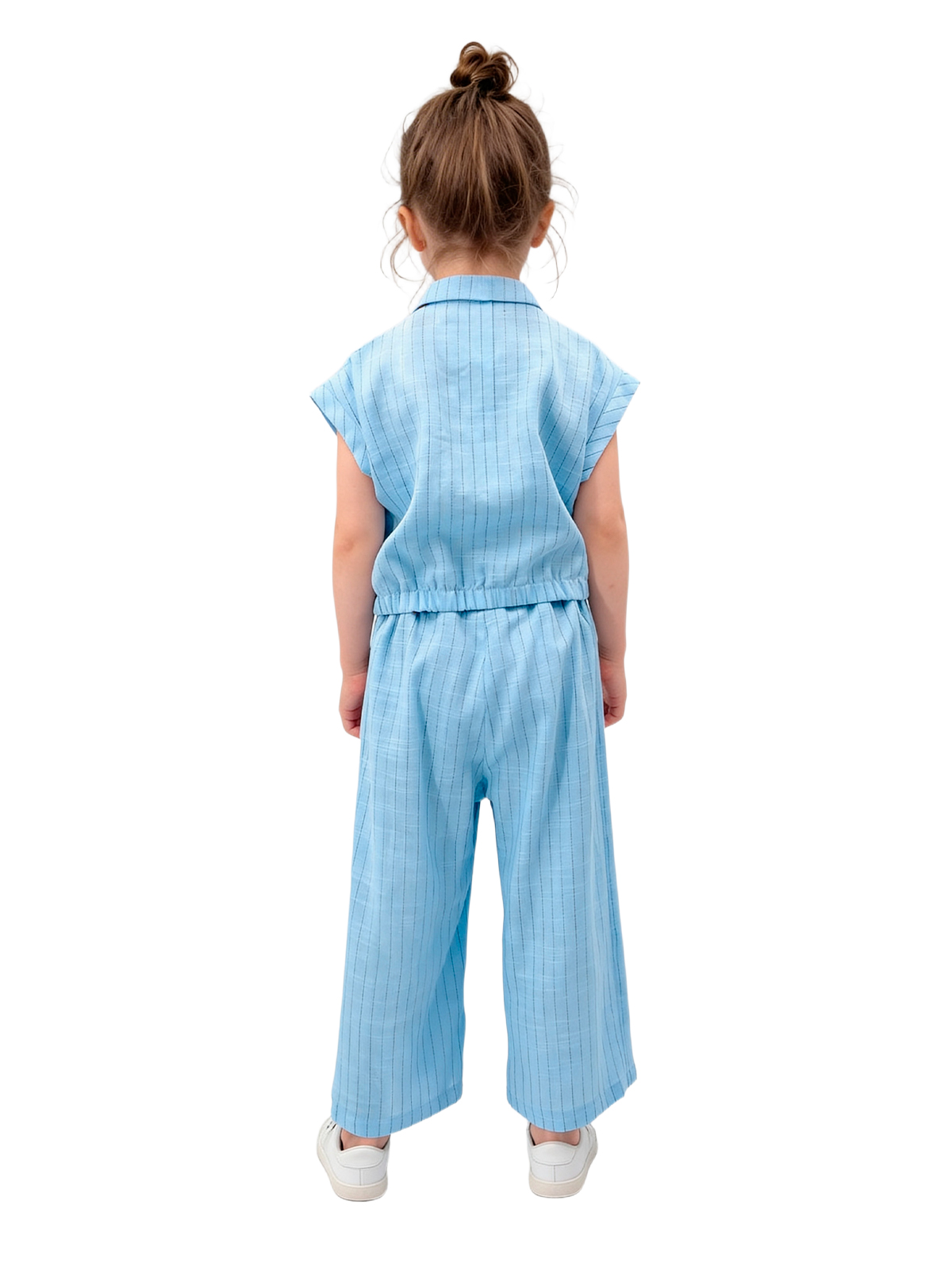 Комп.:блузка,брюки для девочки О57247 (голубой)