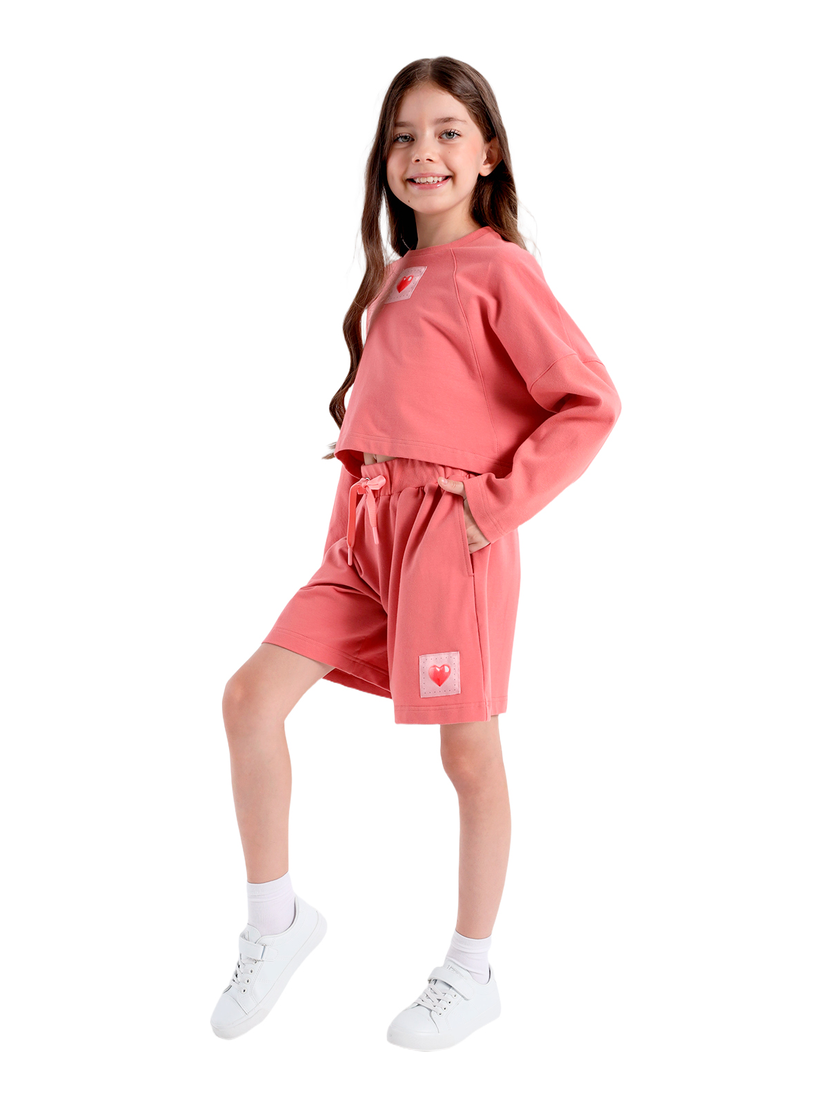 Шорты для девочки О57275 (красный)