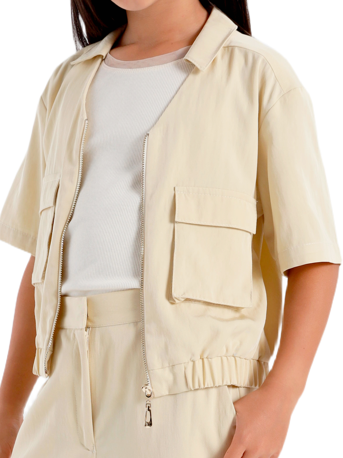 Жакет для девочки О57290 (молочный)