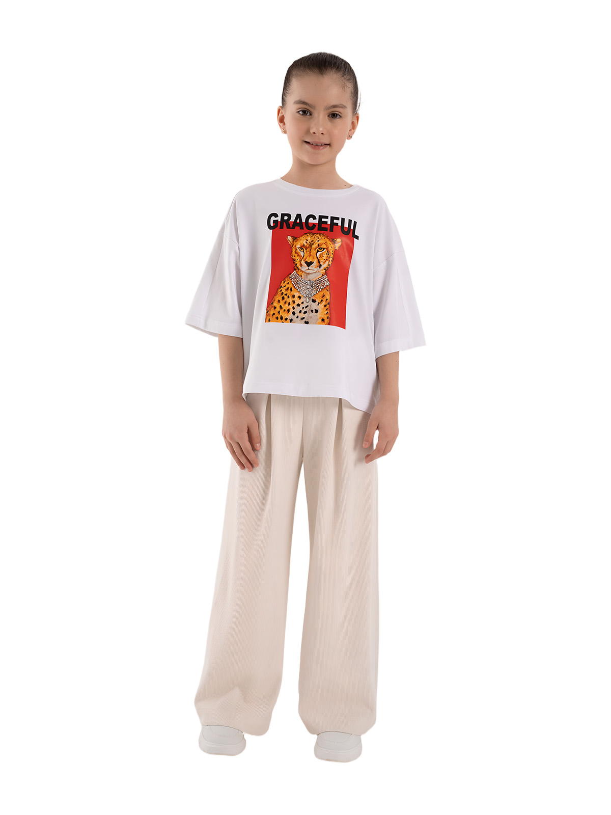 Джемпер для девочки О67079 (белый)